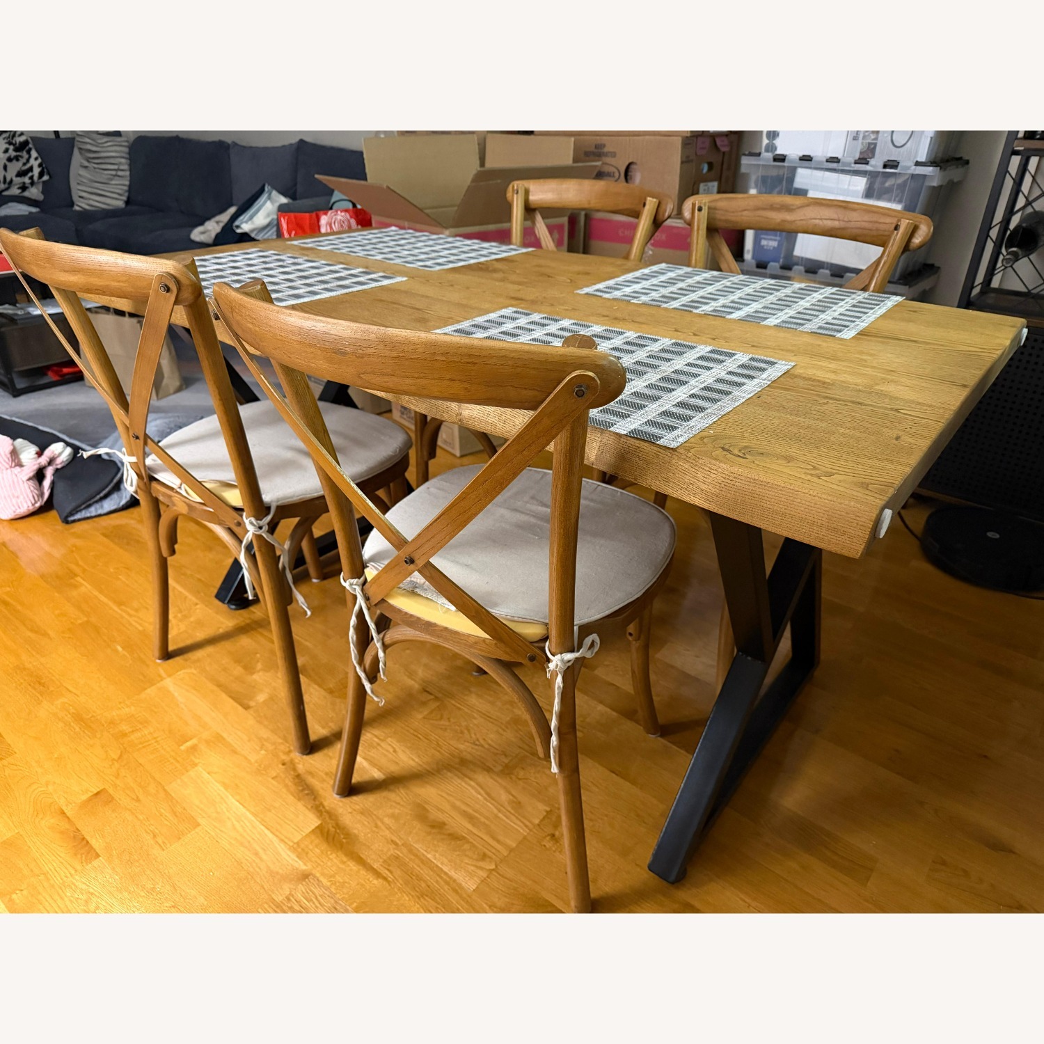 Natural Wood Dining Table - image-4