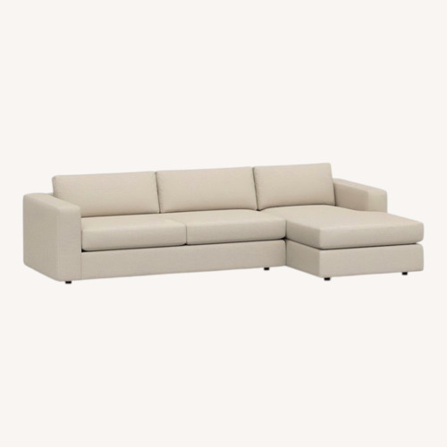 Used Pottery Barn Carmel Fabric 2 Piece Sectional for sale on AptDeco