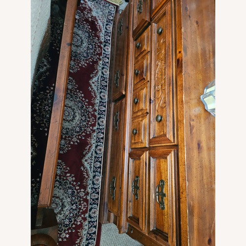 Used Vintage/Antique Dark Brown Wood Dresser for sale on AptDeco