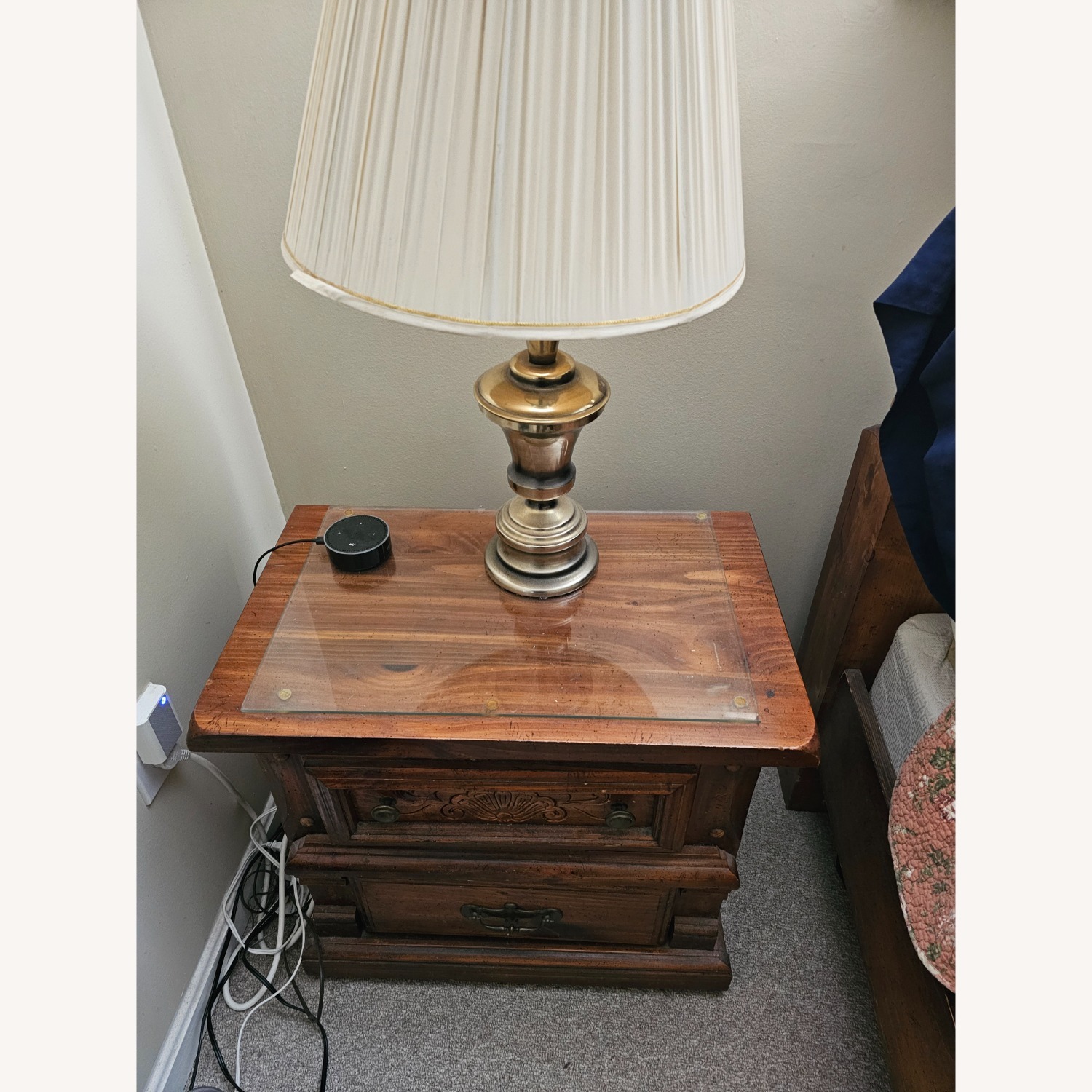 Vintage/Antique Dark Brown Wood Dresser - image-4