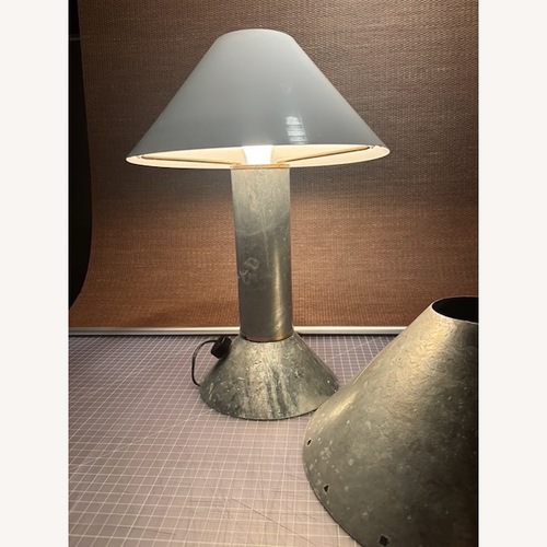 Used Rezek 4200 Galvanized Metal Table Lamp for sale on AptDeco