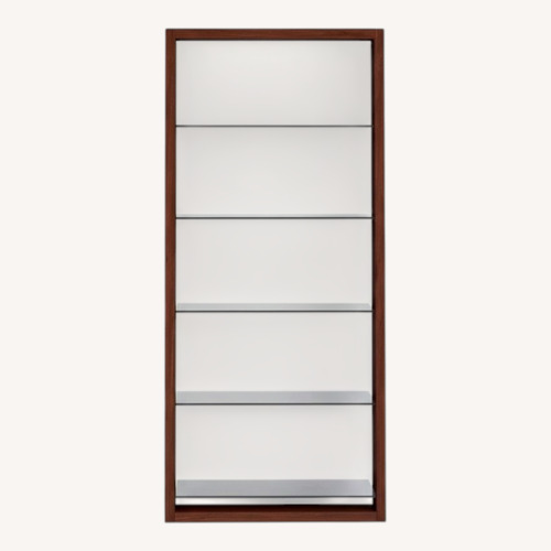 Used Eileen Blanc Ladder Bookcase With Glass Shelves for sale on AptDeco