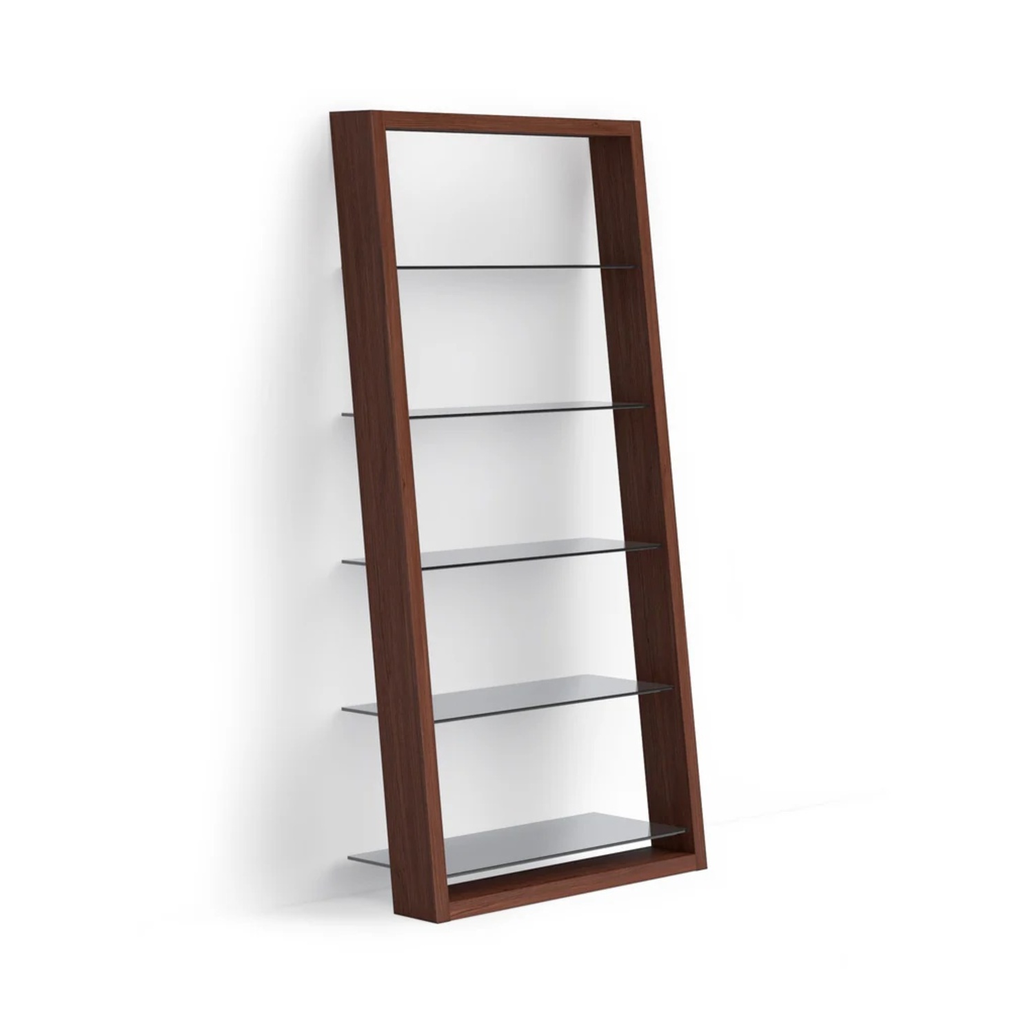 Eileen Blanc Ladder Bookcase With Glass Shelves - image-4