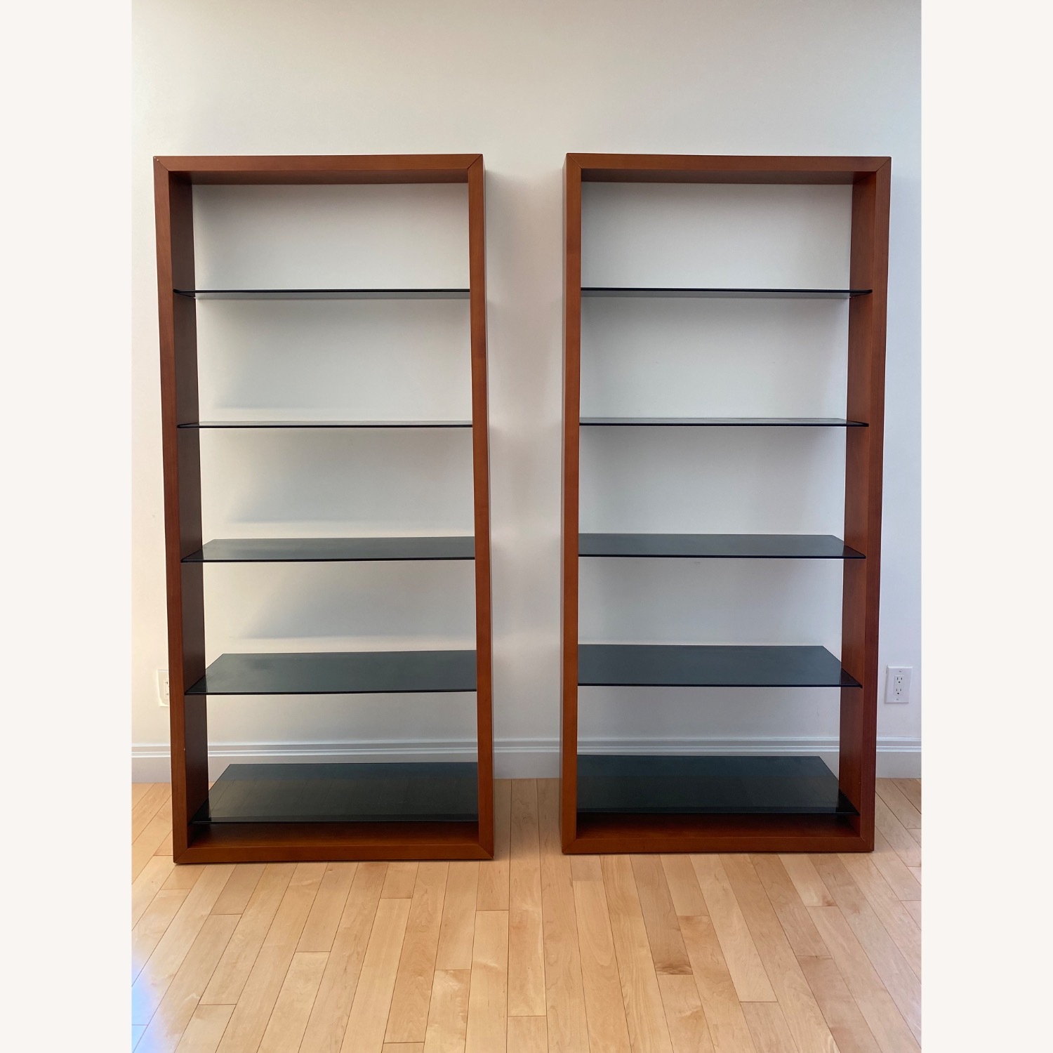 Eileen Blanc Ladder Bookcase With Glass Shelves - image-1