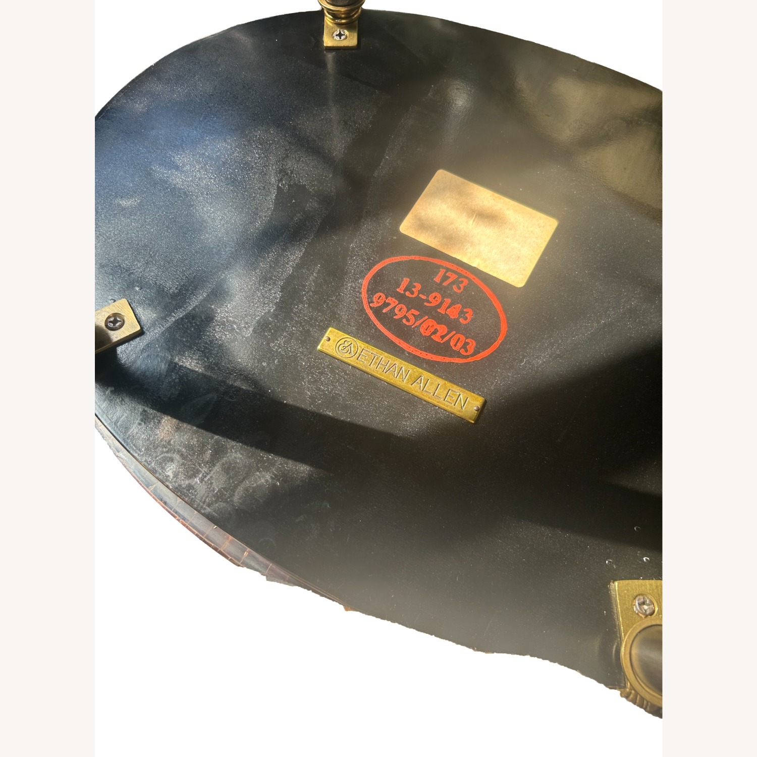 Ethan Allen Dark Brown Oval Side Table - image-4