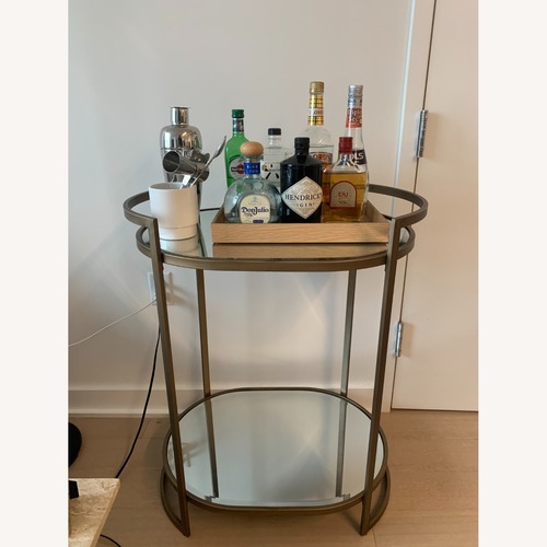 Used Vintage Brass & Mirror Cart for sale on AptDeco