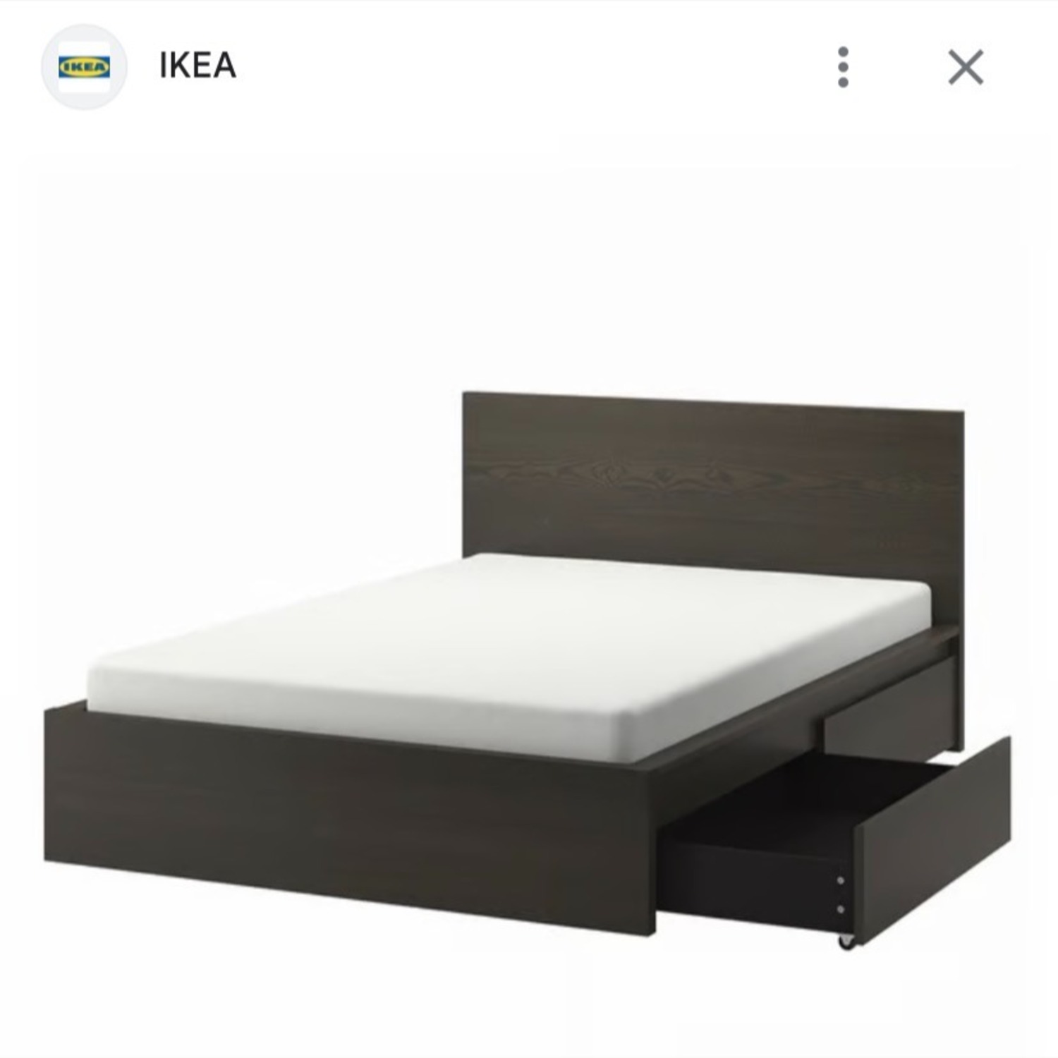 IKEA Malm Queen Bed Frame with 2 Storage Boxes - image-3