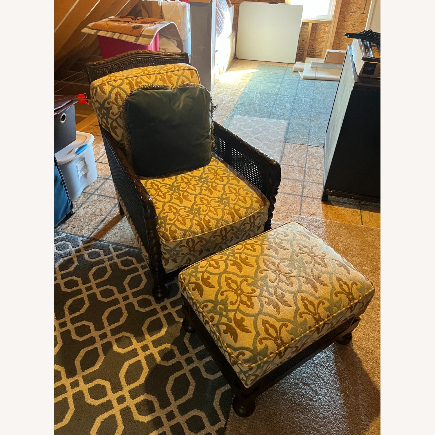 Dark Brown Wood Accent Chairs - image-1