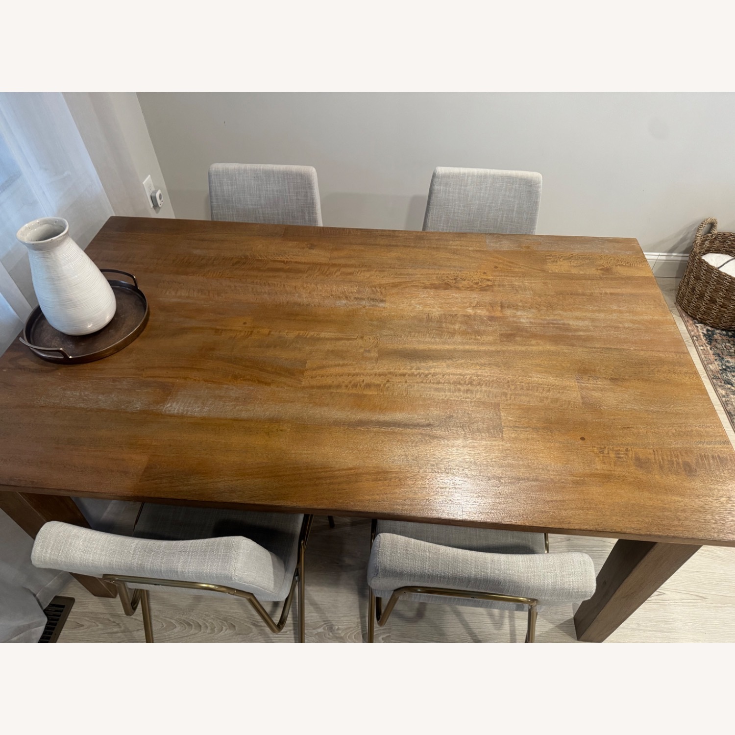 Crate & Barrel Light Brown Wood Dining Table - image-3