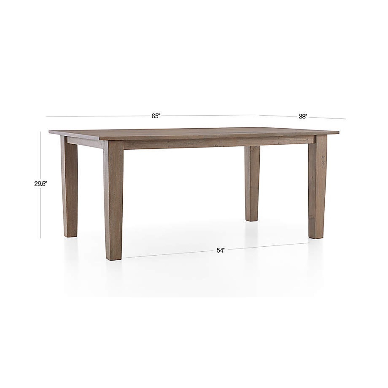 Crate & Barrel Light Brown Wood Dining Table - image-1