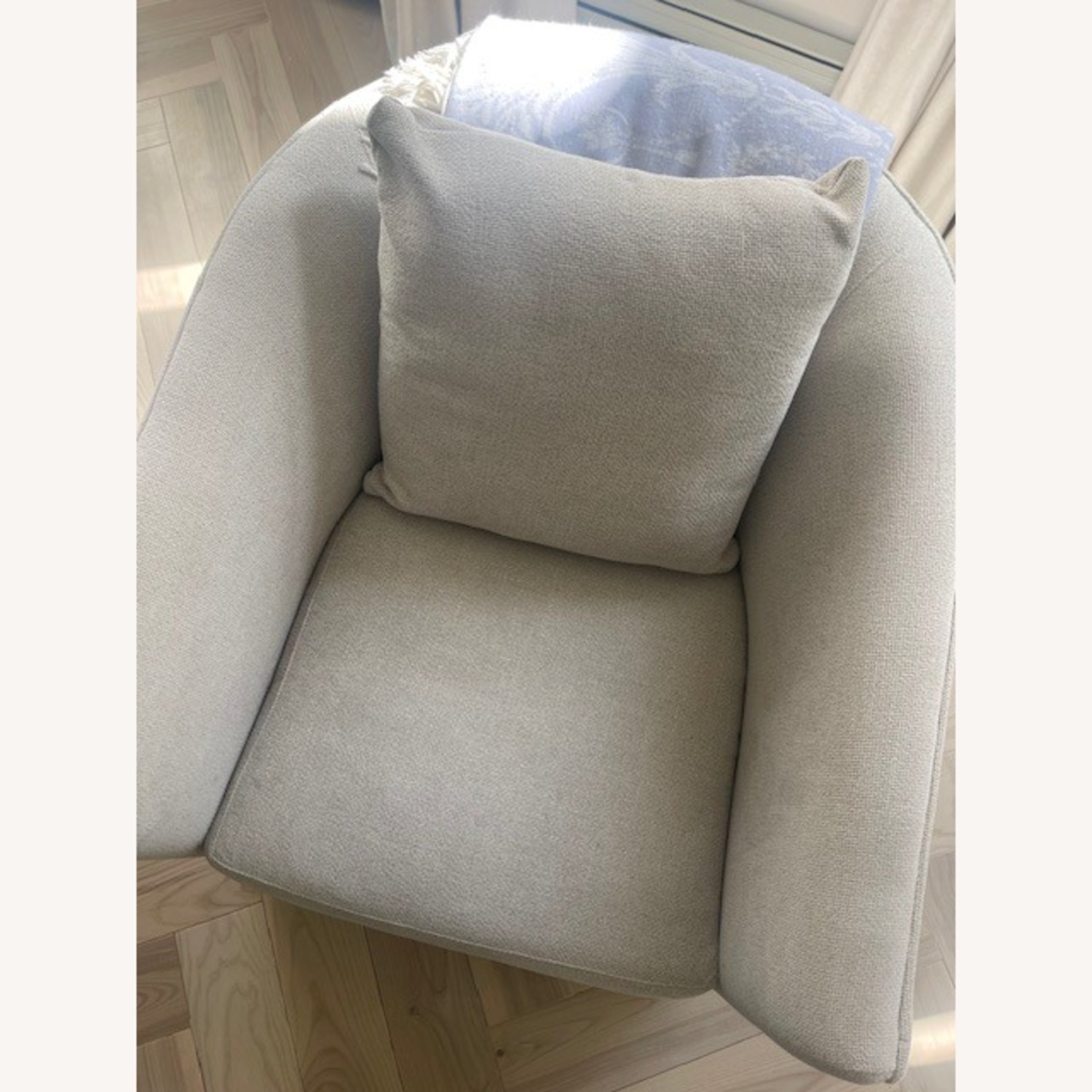 Crate & Barrel Drew Natural Fabric Accent Chair - image-4