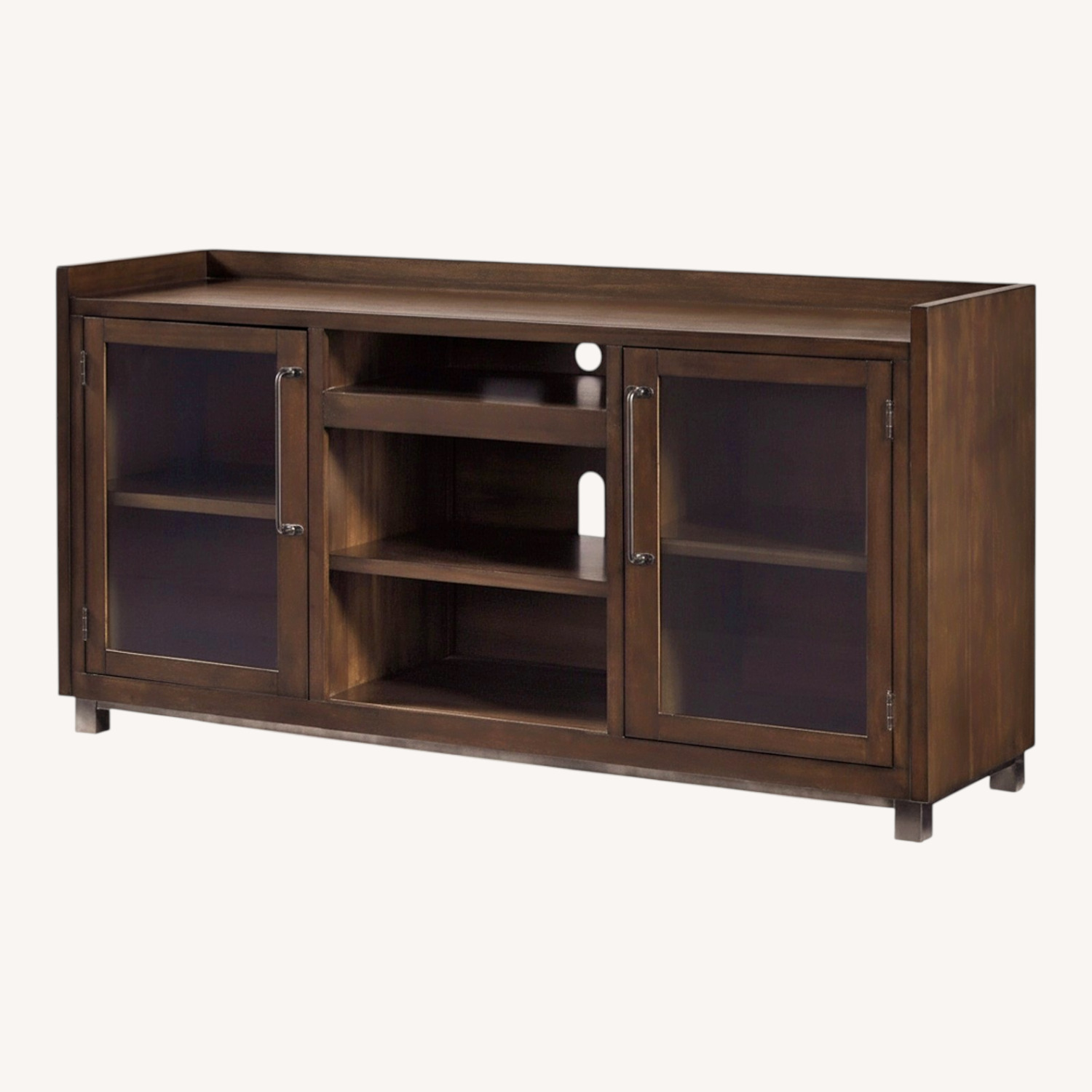 Ashley Furniture Dark Brown Wood Media Storage - image-4