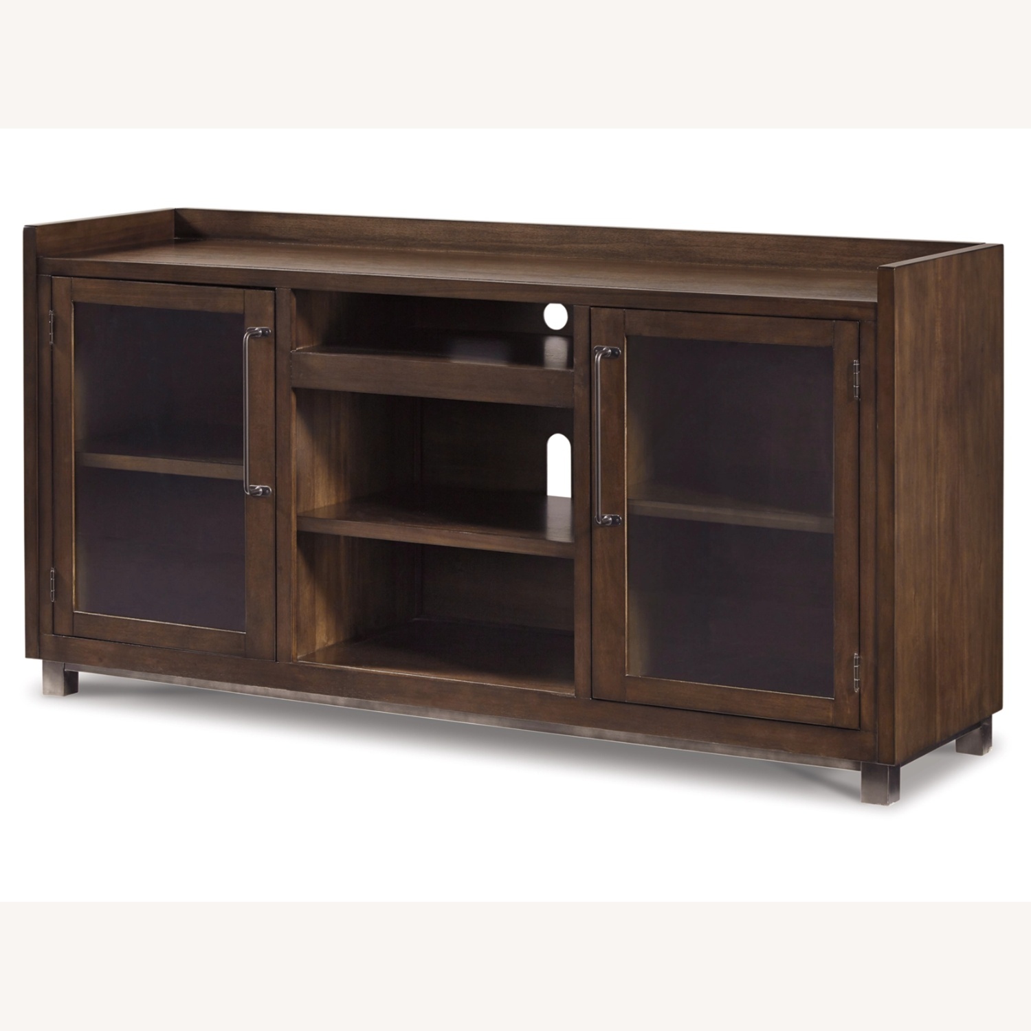Ashley Furniture Dark Brown Wood Media Storage - image-3