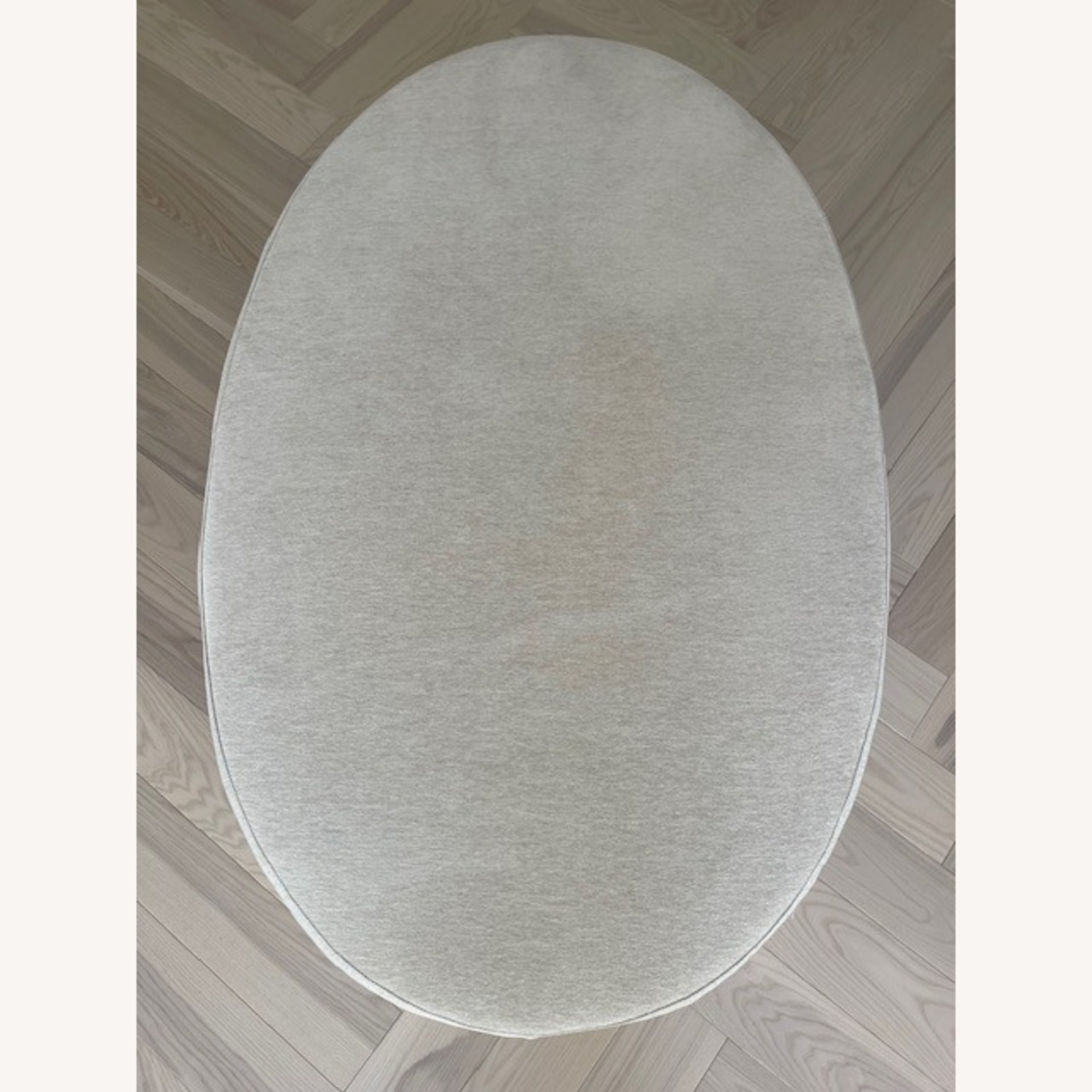 Crate & Barrel Infiniti Natural Fabric Ottoman - image-3