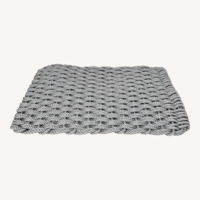 Woven Rope Doormat in Silver 