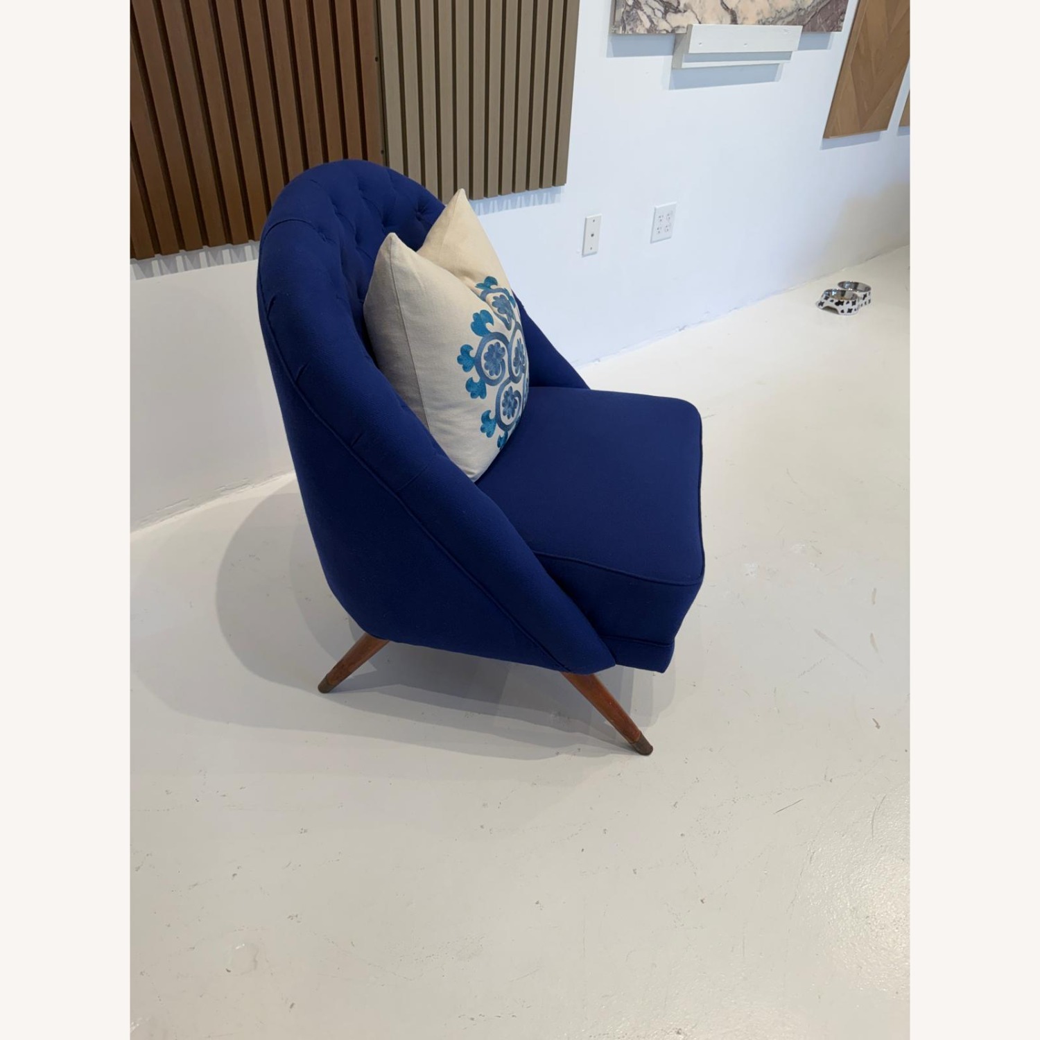 Mid Century Blue Armchair - image-2