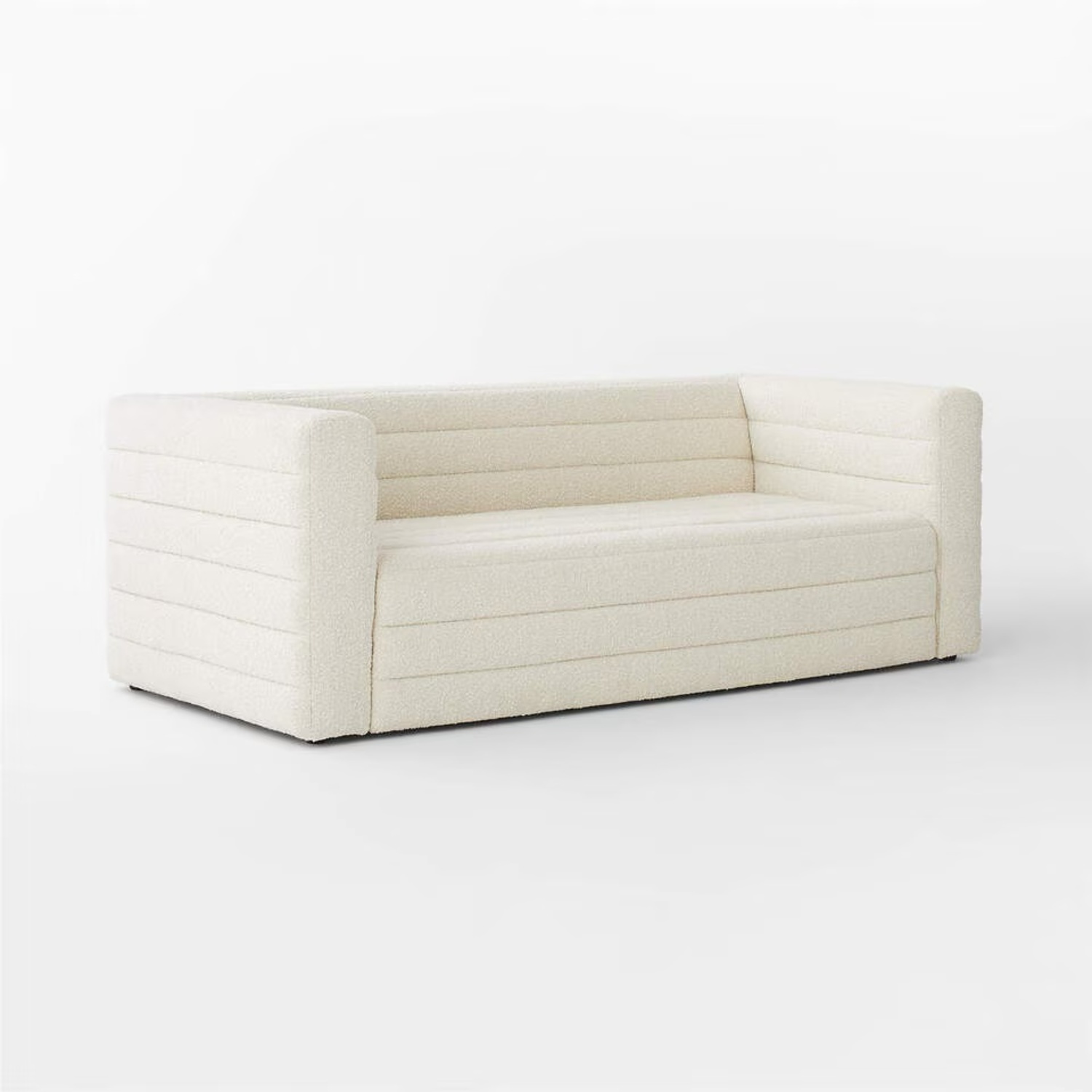 CB2 Strato 80" White Velvet 3+ Seater Sofa - image-5