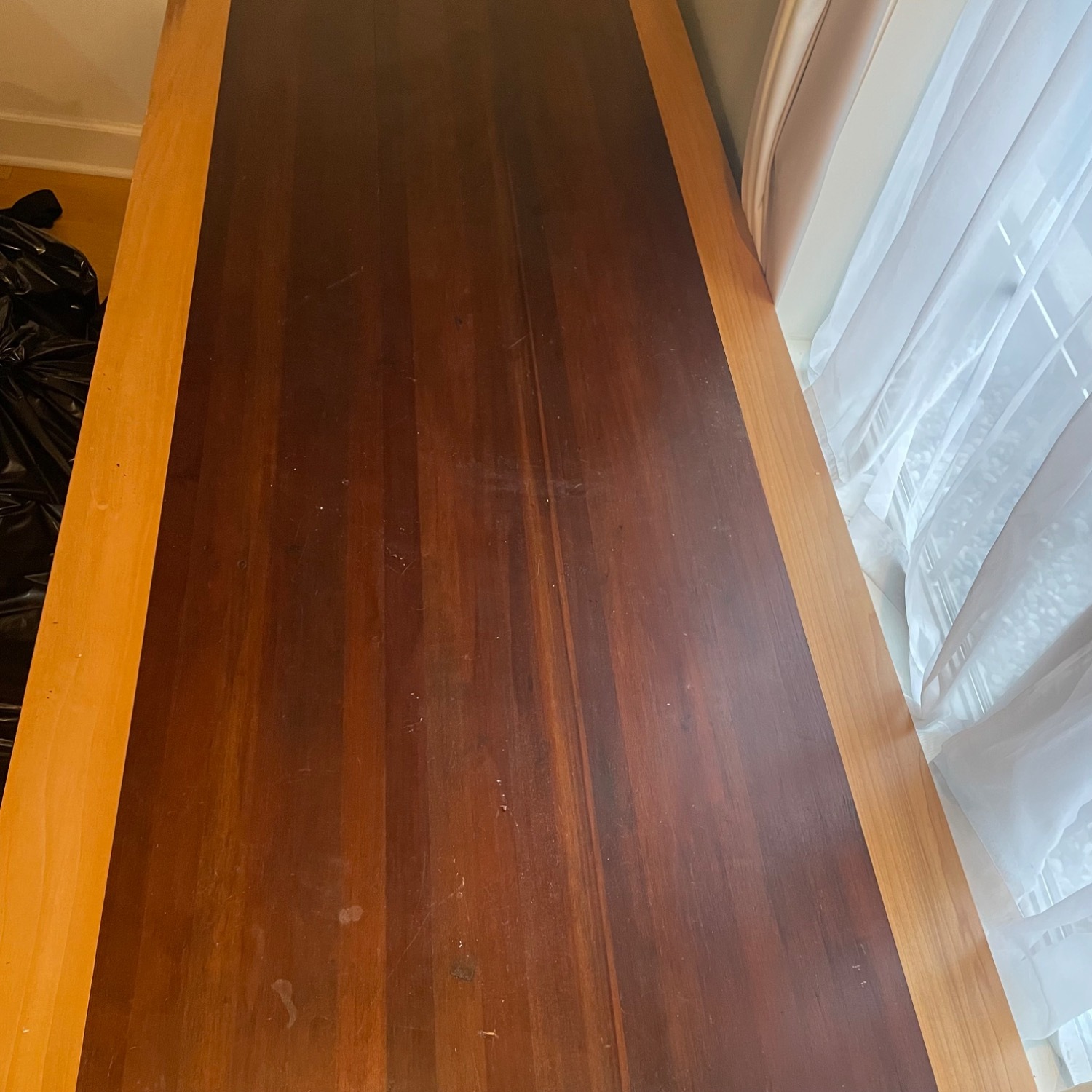 Vintage/Antique Red Wood Dining Table - image-3