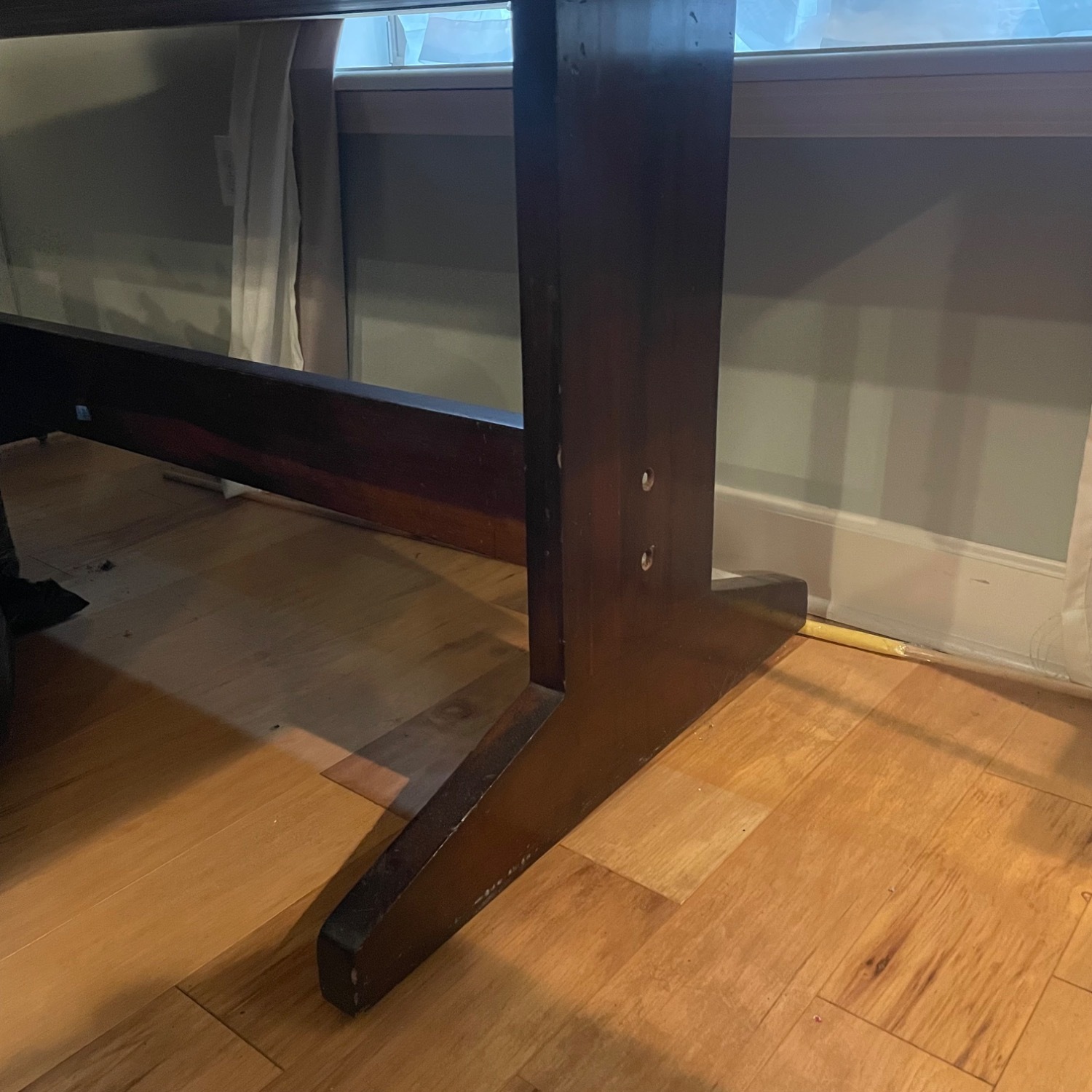 Vintage/Antique Red Wood Dining Table - image-4