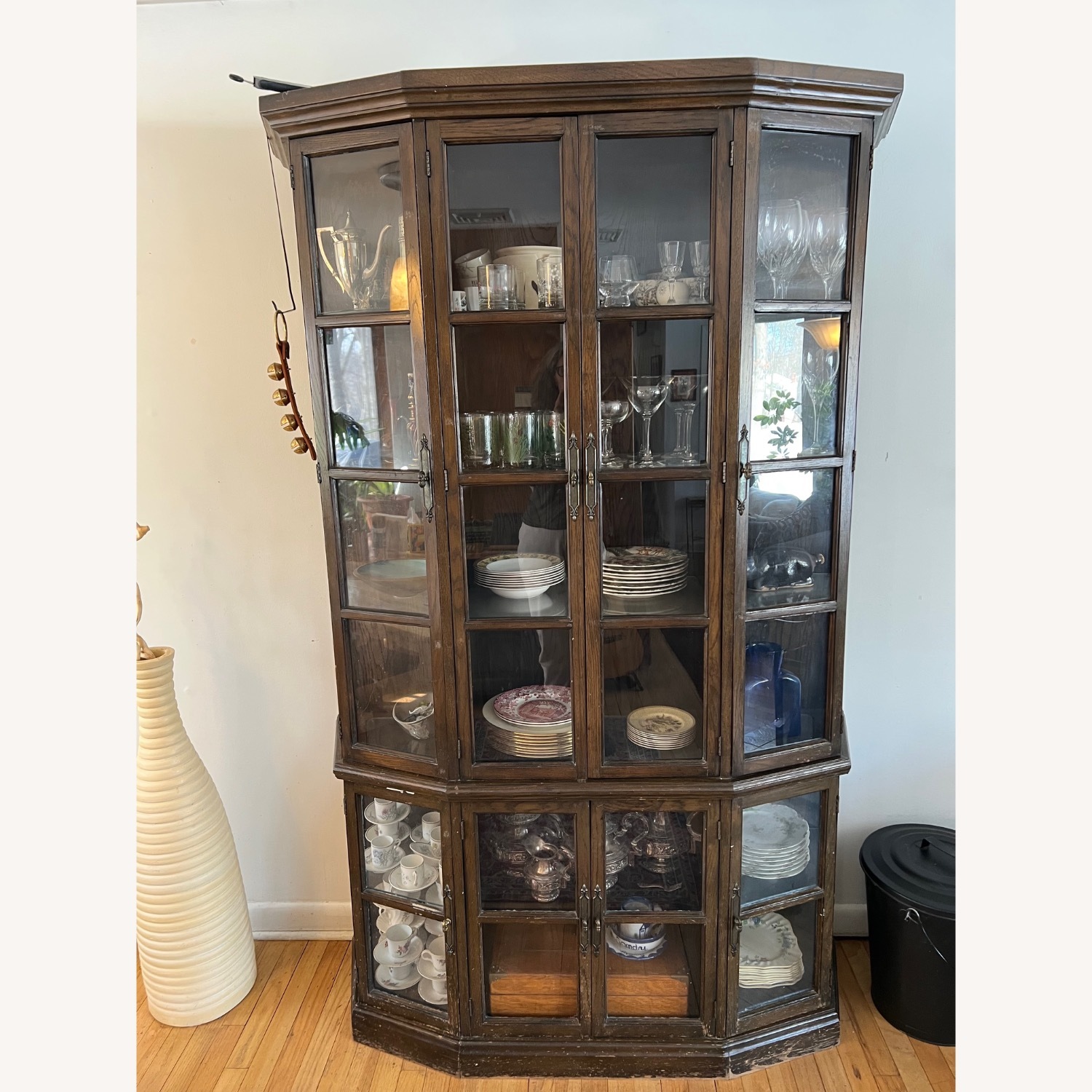 Dark Brown Wood Sideboard - image-1