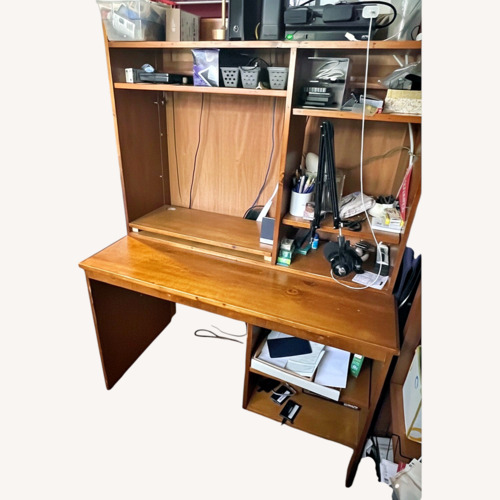 Used Wood Desk with Shelves for sale on AptDeco