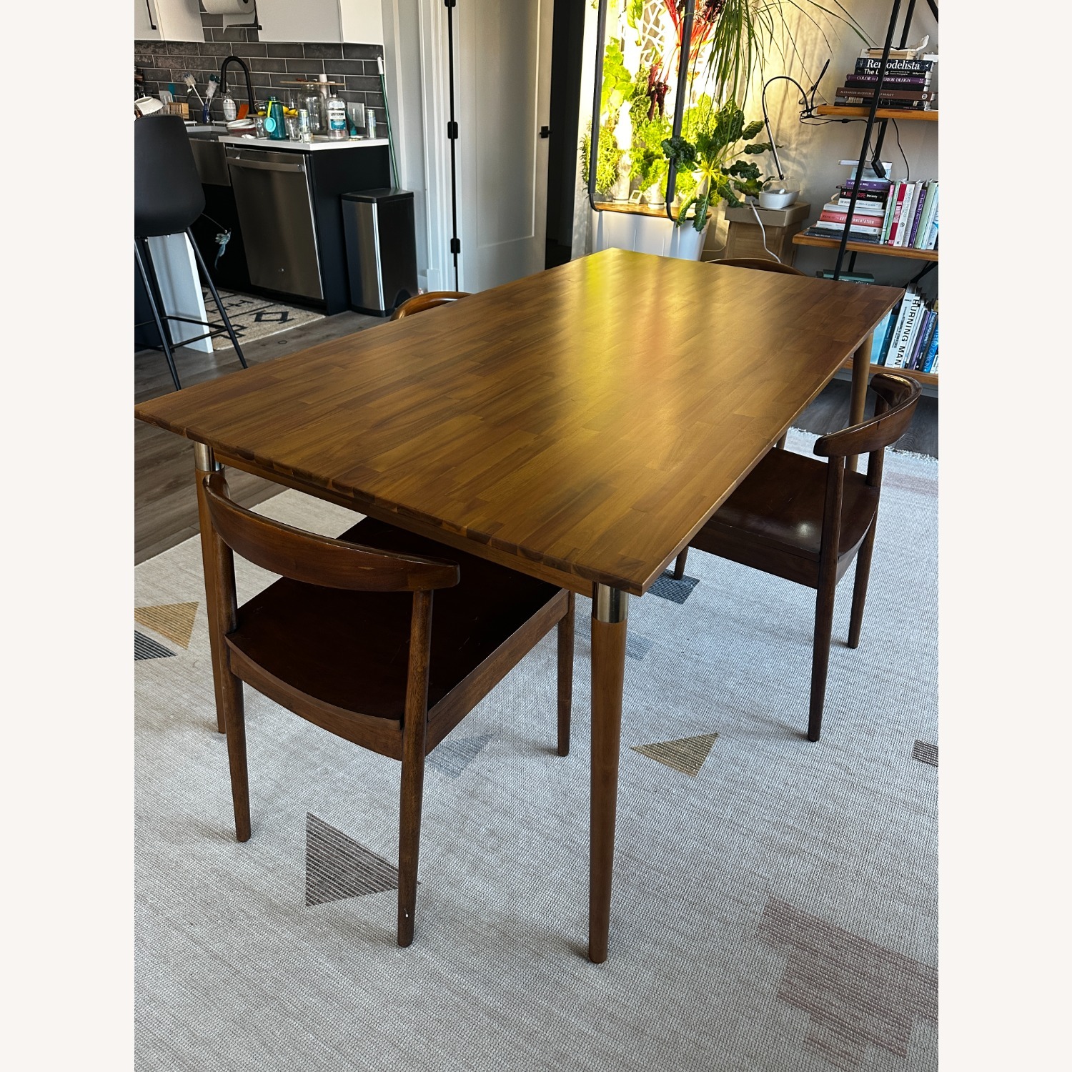 AllModern Dining Table & West Elm Chairs Set - image-1