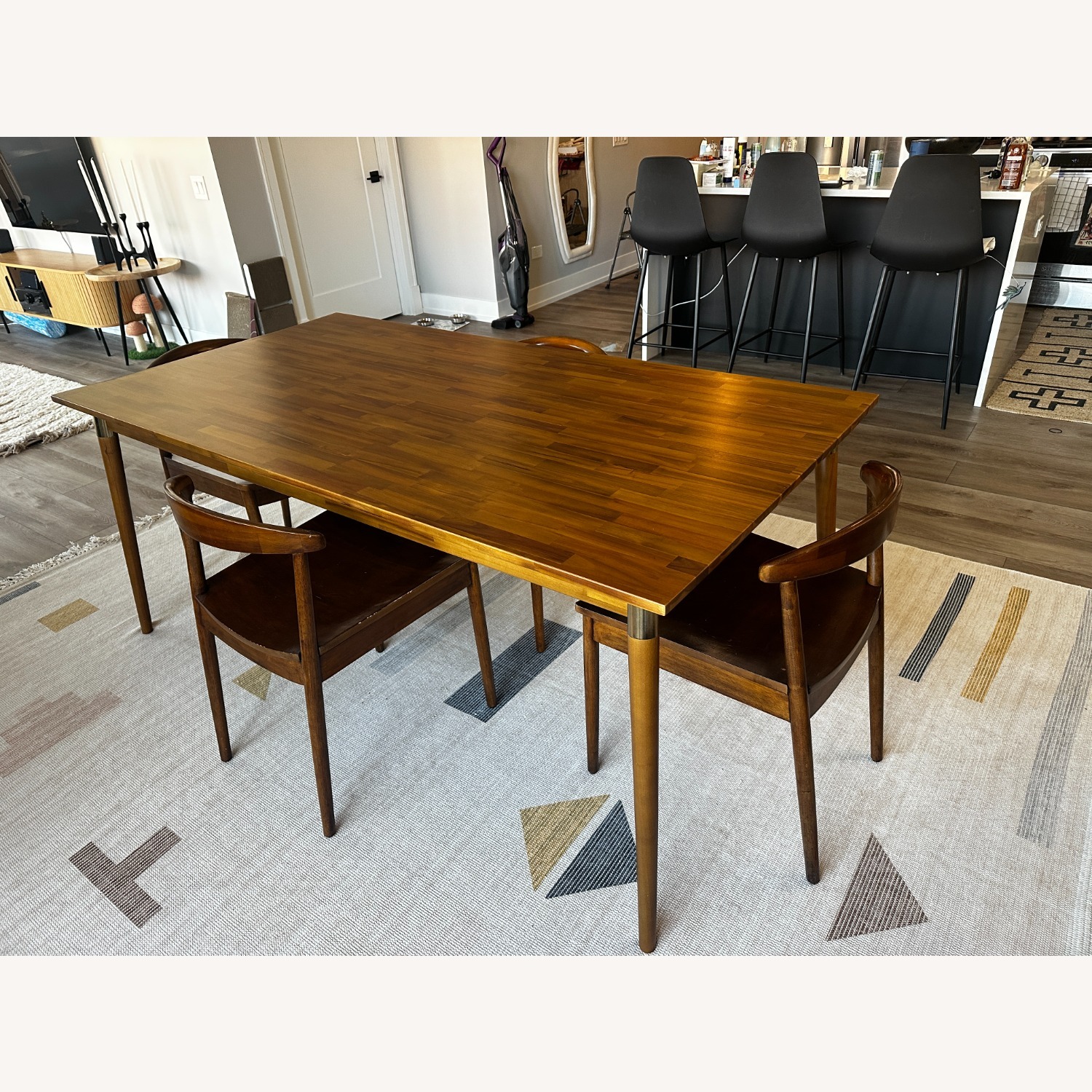 AllModern Dining Table & West Elm Chairs Set - image-13
