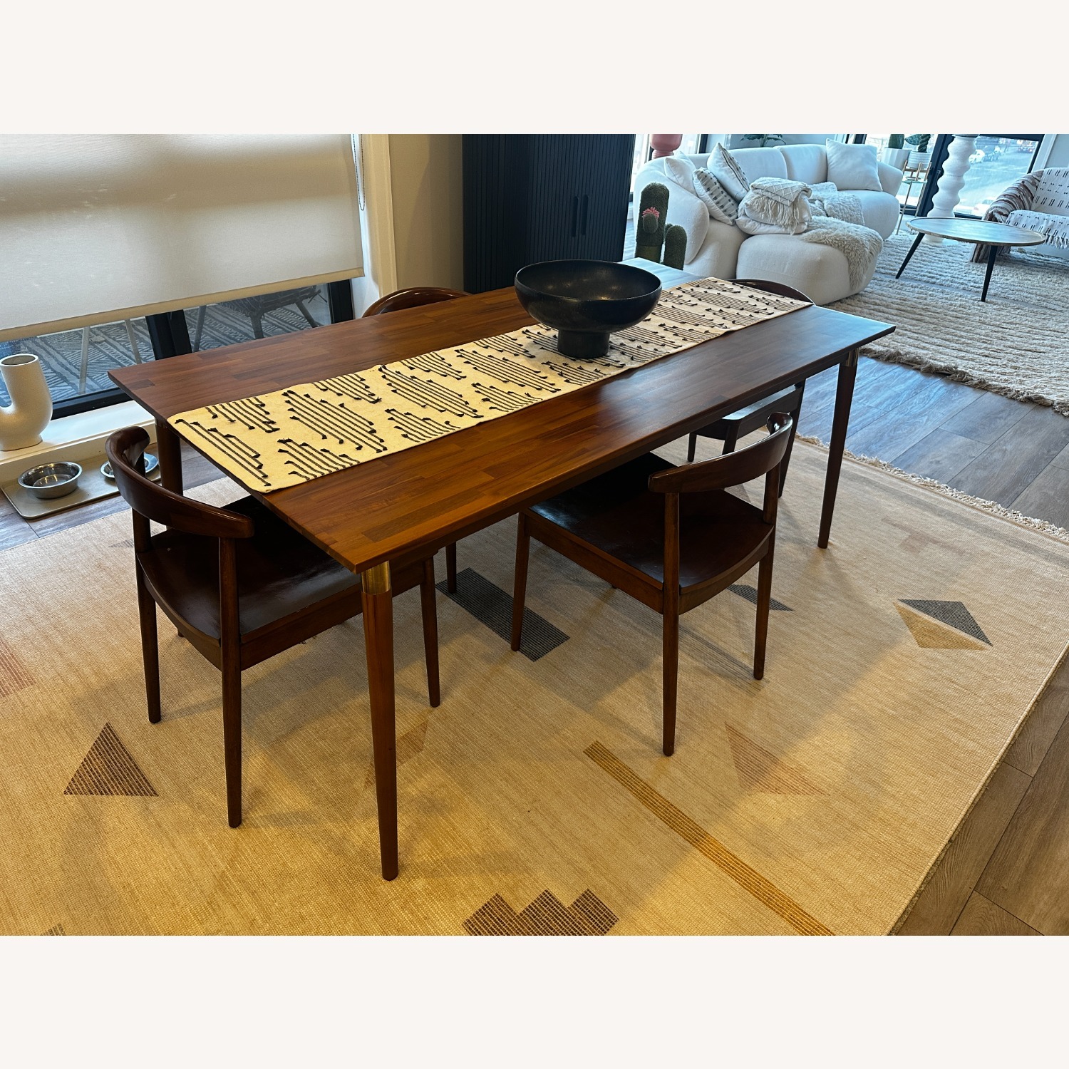 AllModern Dining Table & West Elm Chairs Set - image-2