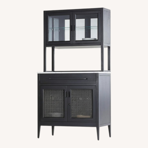 Used Crate &  Barrel Enzo Bar Cabinet with Hutch for sale on AptDeco