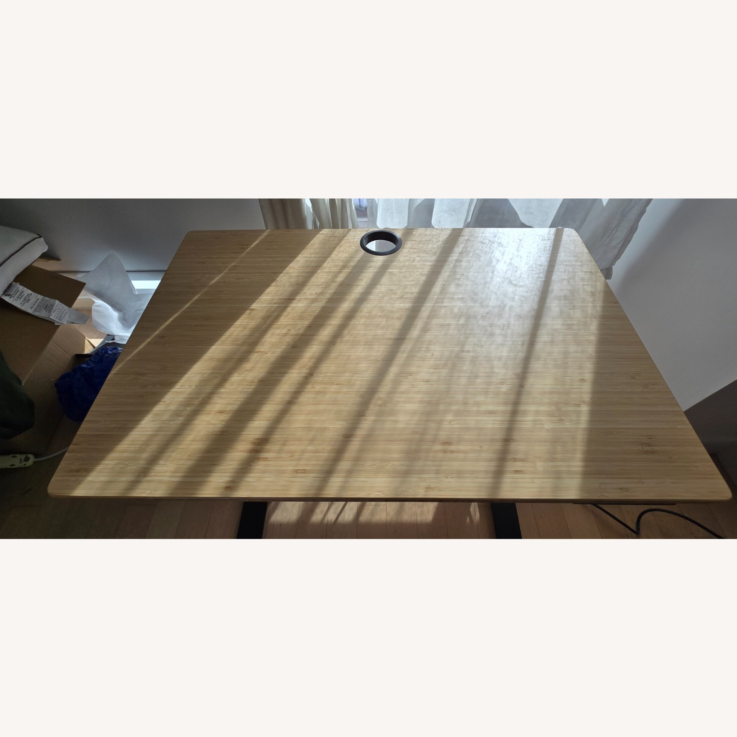 Herman Miller Jarvis Yellow Bamboo Desk - image-1