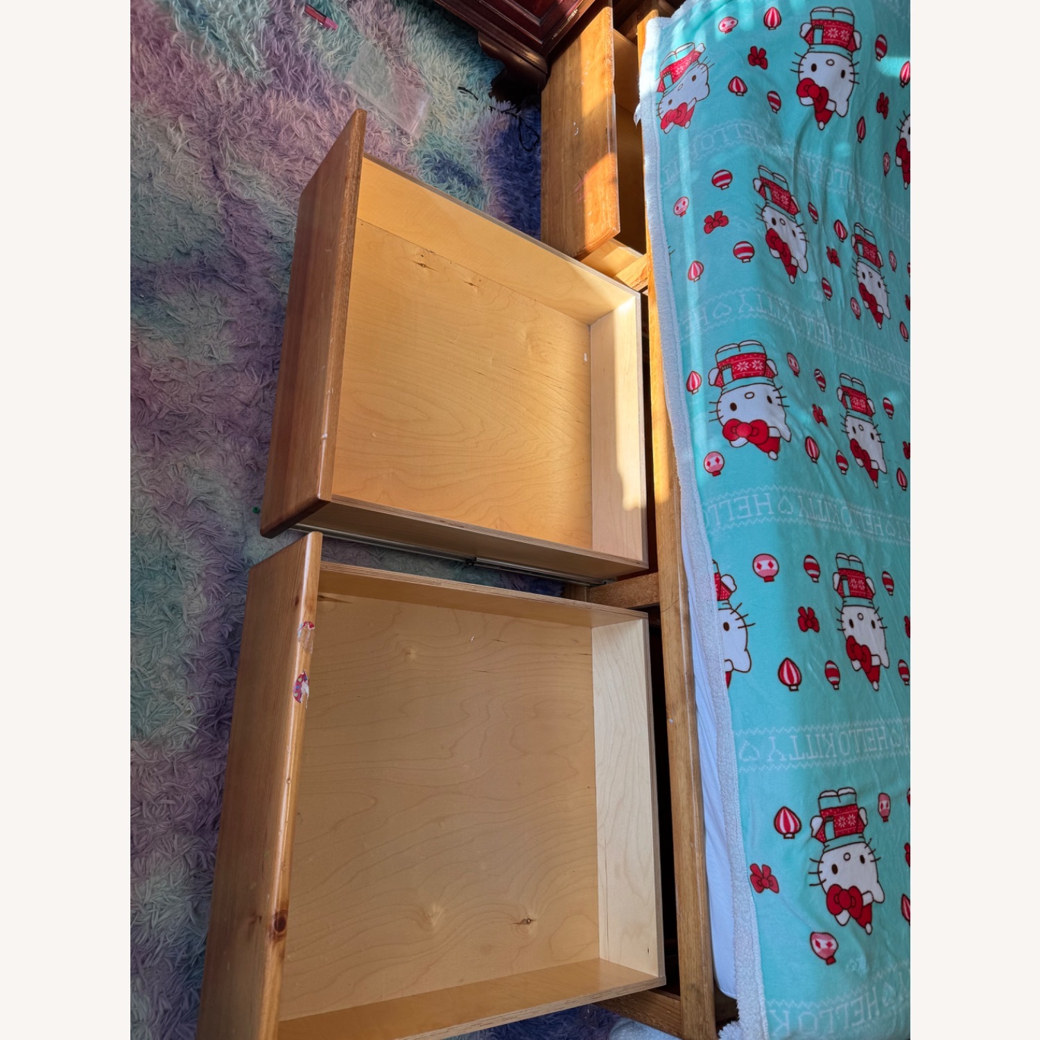 Gothic Cabinet Craft Natural Wood Twin Bed - image-4