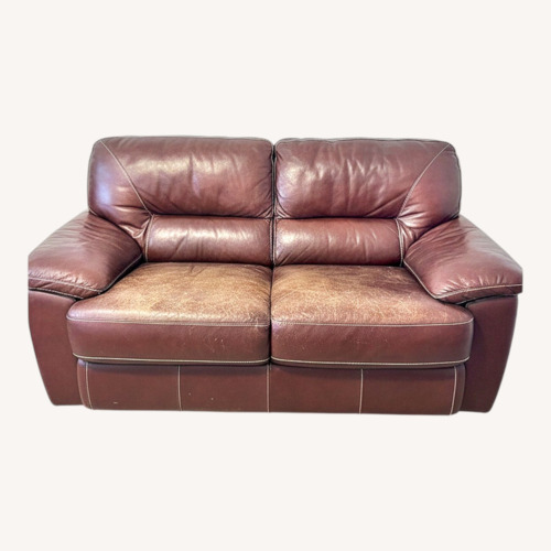 Used Dark Brown Leather 3+ Seater Sofa for sale on AptDeco