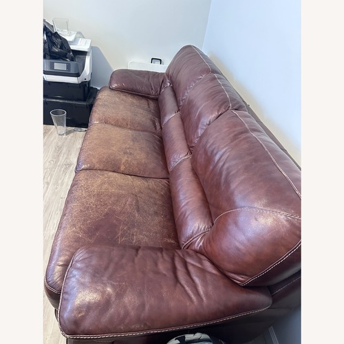 Used Dark Brown Leather 3+ Seater Sofa for sale on AptDeco