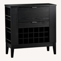 Crate & Barrel Black Parker Spirits Cabinet