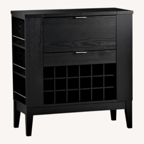 Used Crate & Barrel Black Parker Spirits Cabinet for sale on AptDeco