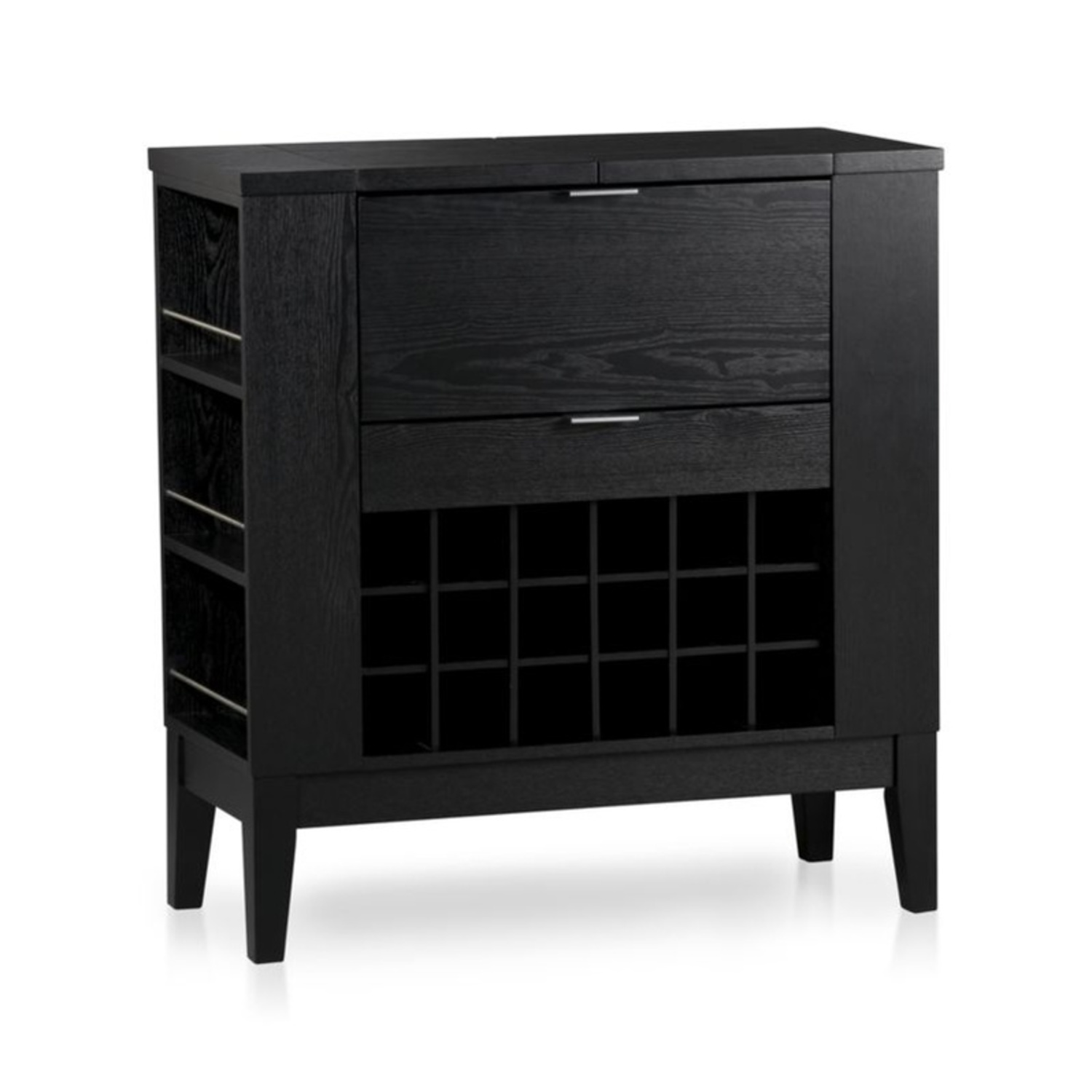 Crate & Barrel Black Parker Spirits Cabinet - image-6