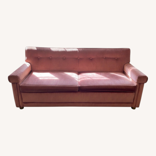 Used Vintage Blush Velvet Sleeper Sofa  for sale on AptDeco