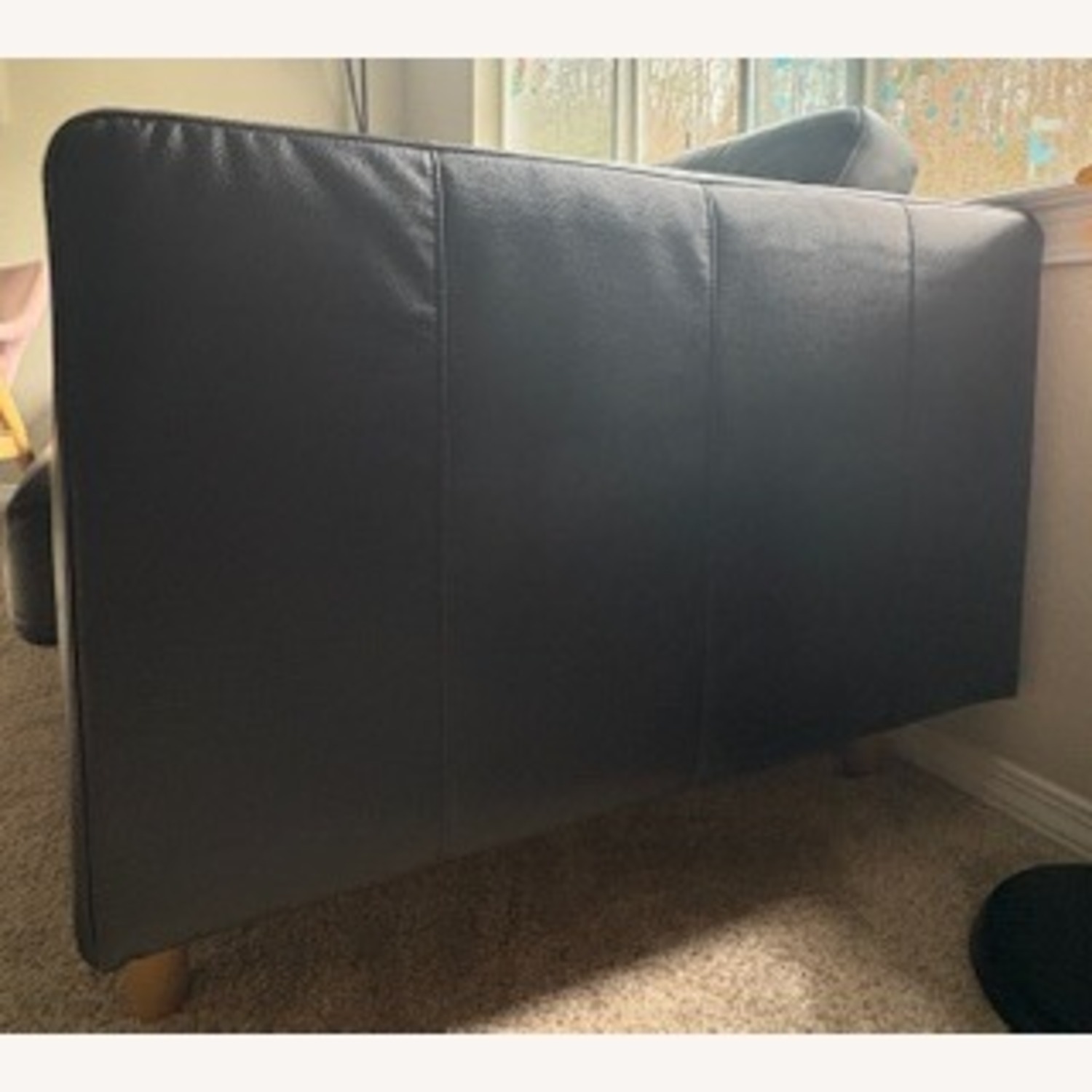 IKEA Morabo Black Leather 3+ Seater Sofa - image-6