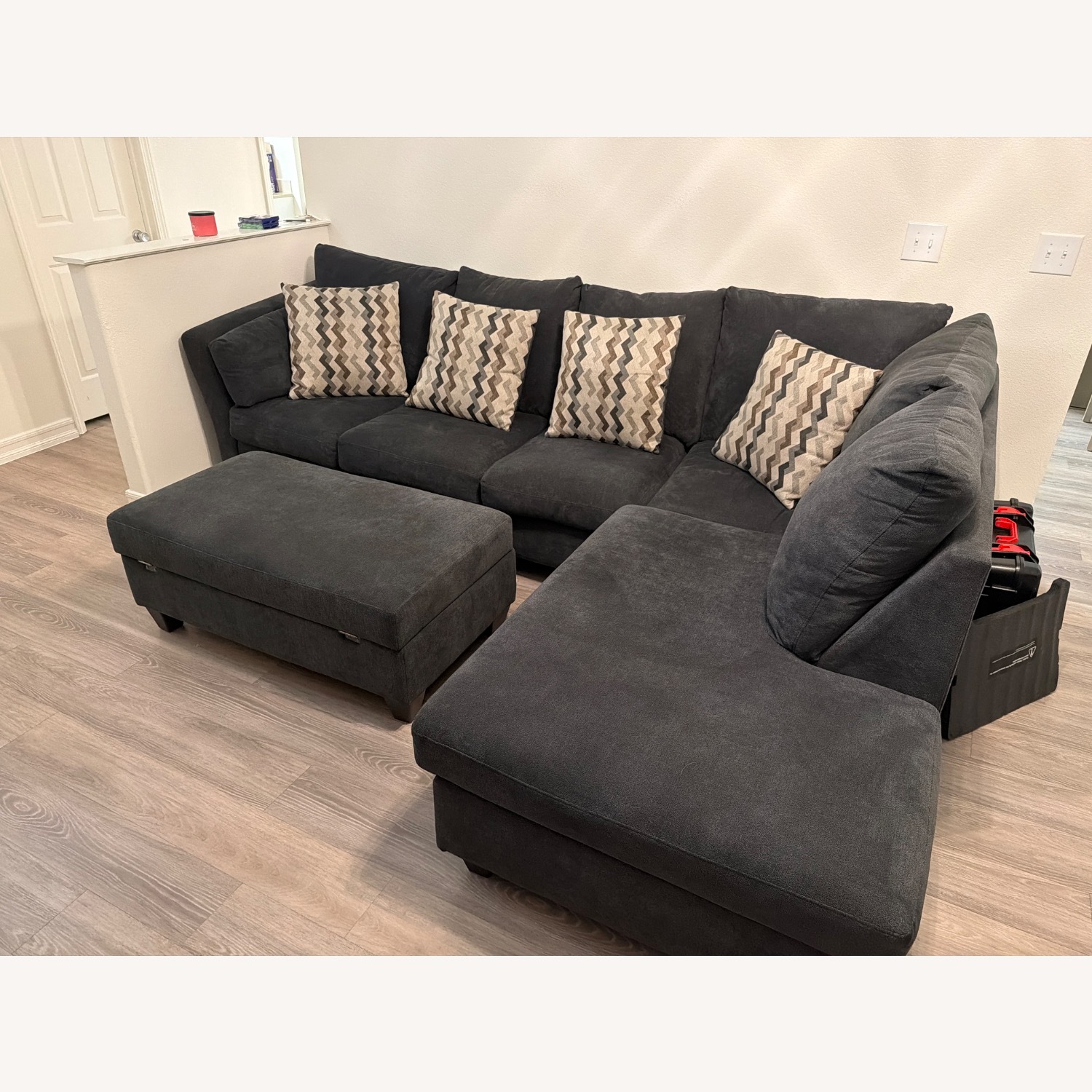 L Seat Couch and Ottoman  - image-1