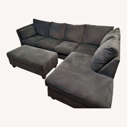 Used L Seat Couch and Ottoman  for sale on AptDeco