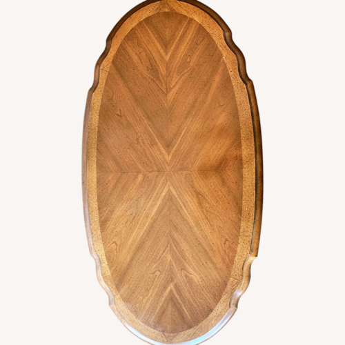 Used Lane Vintage Oval Wood Coffee Table  for sale on AptDeco