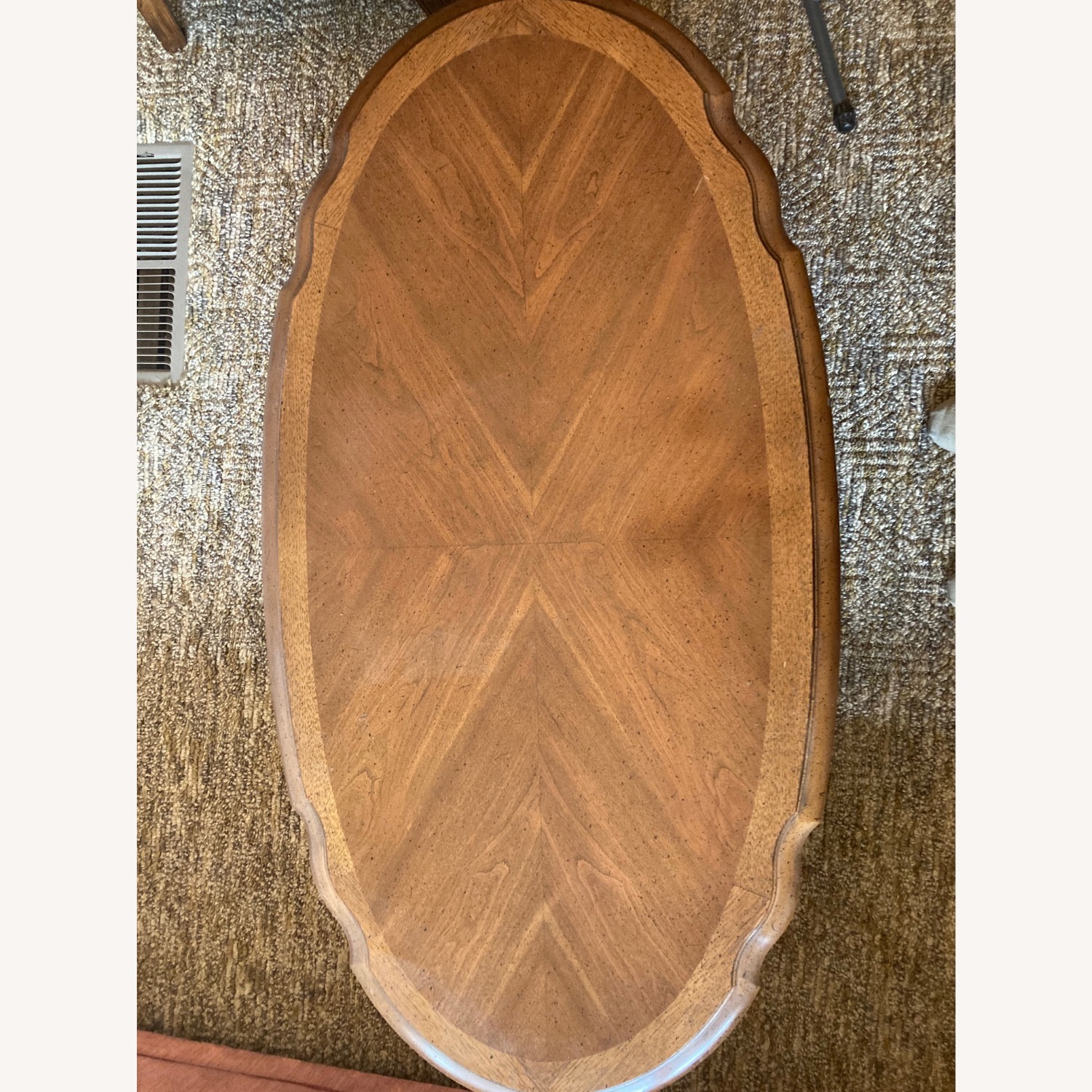 Lane Vintage Oval Wood Coffee Table  - image-1