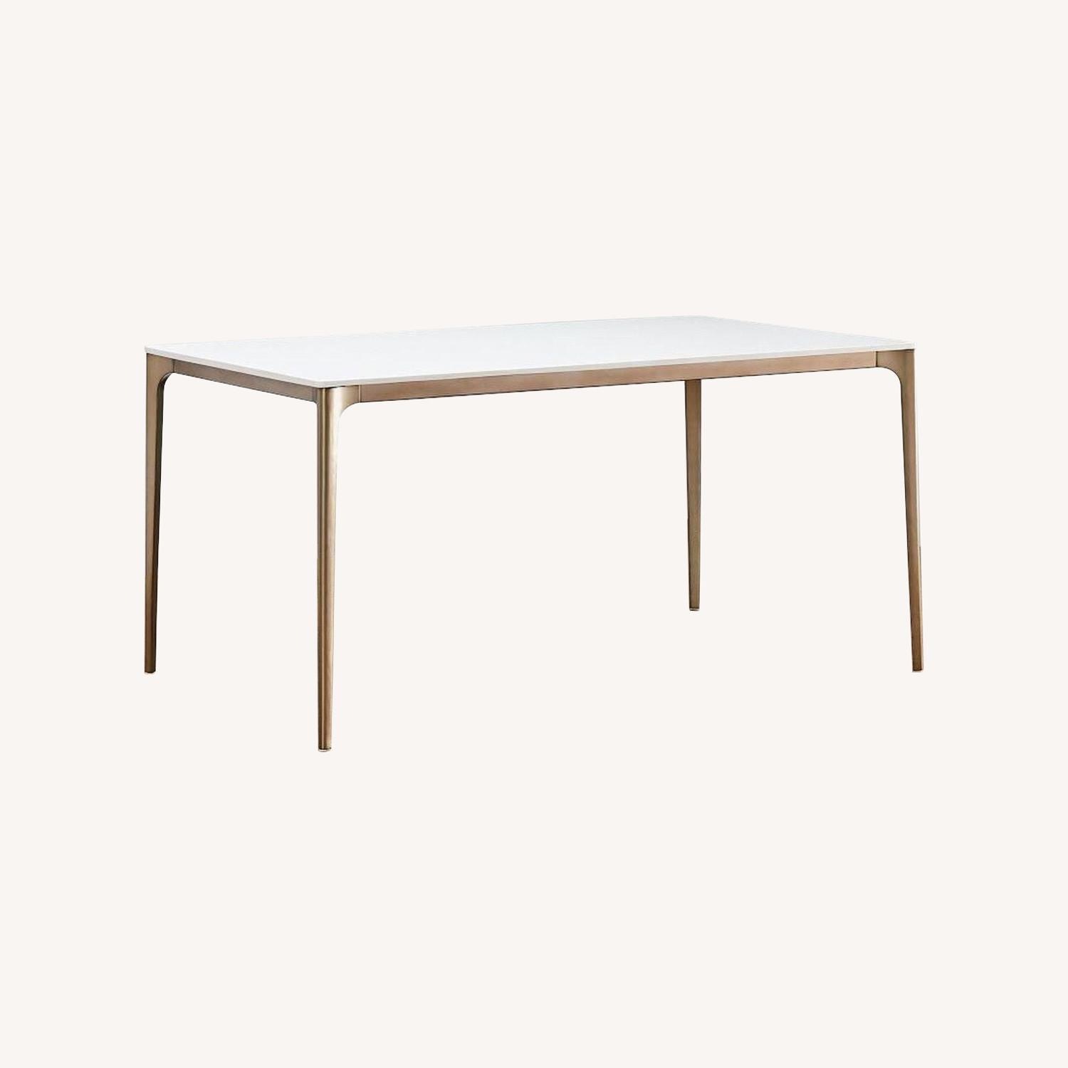 West Elm Canto White Dining Table - image-1