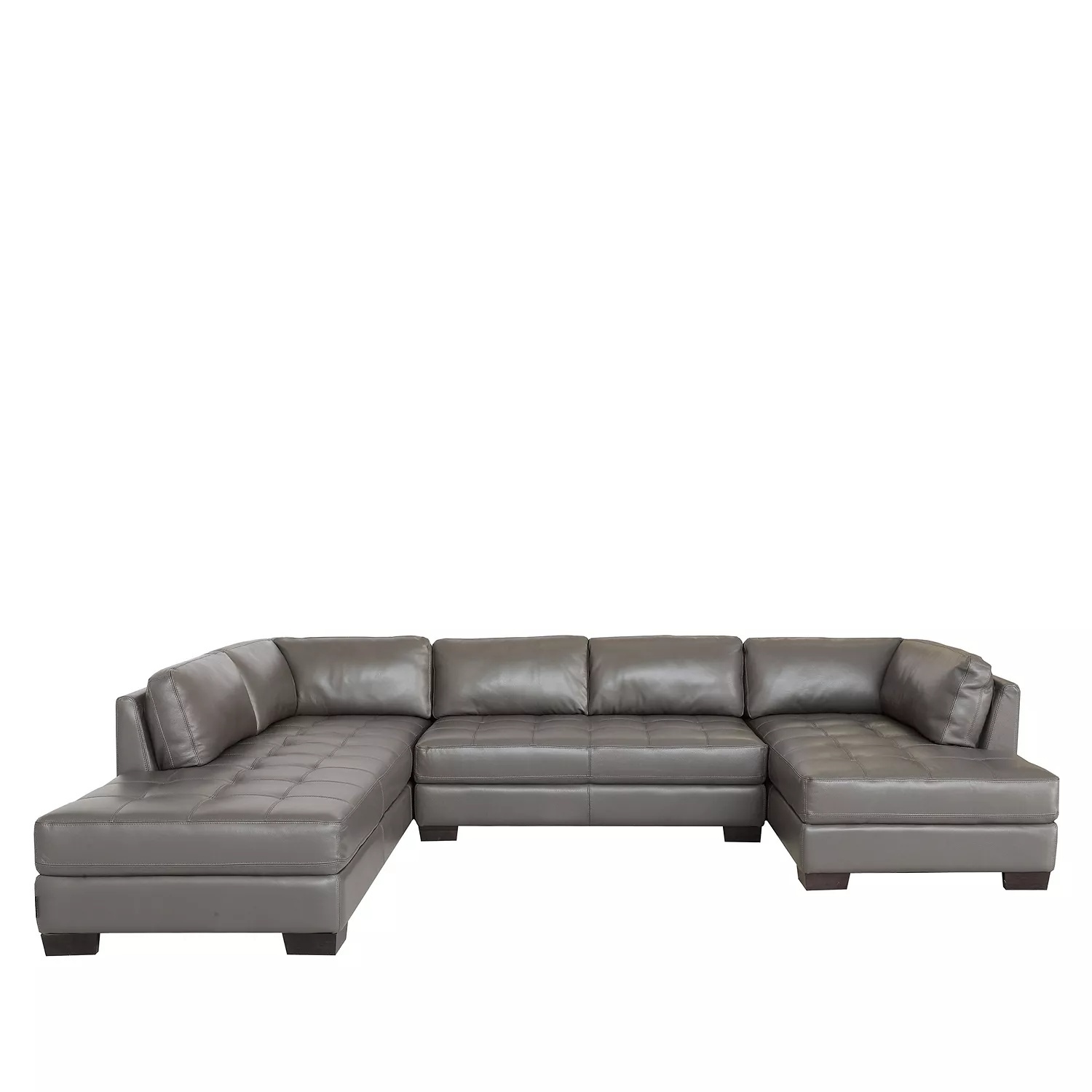 Chateau D'ax Becker Dark Gray Leather 3+ Piece Sectional - image-20