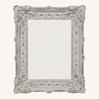 Vintage/Antique Ornate White Floor Mirror