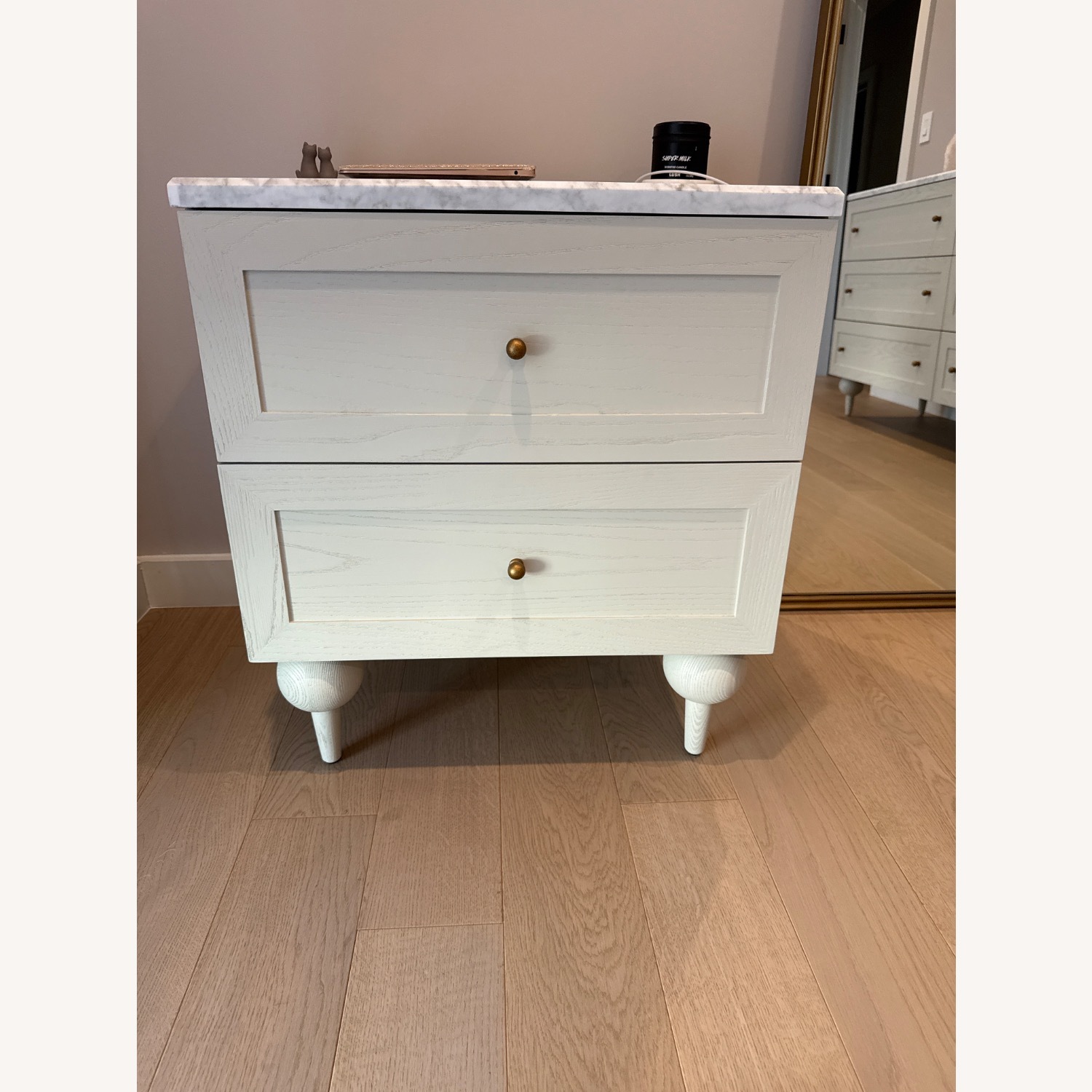 Anthropologie Fern Marble Top Nightstand  - image-1