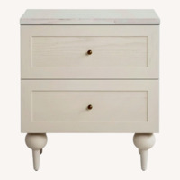 Anthropologie Fern Marble Top Nightstand 