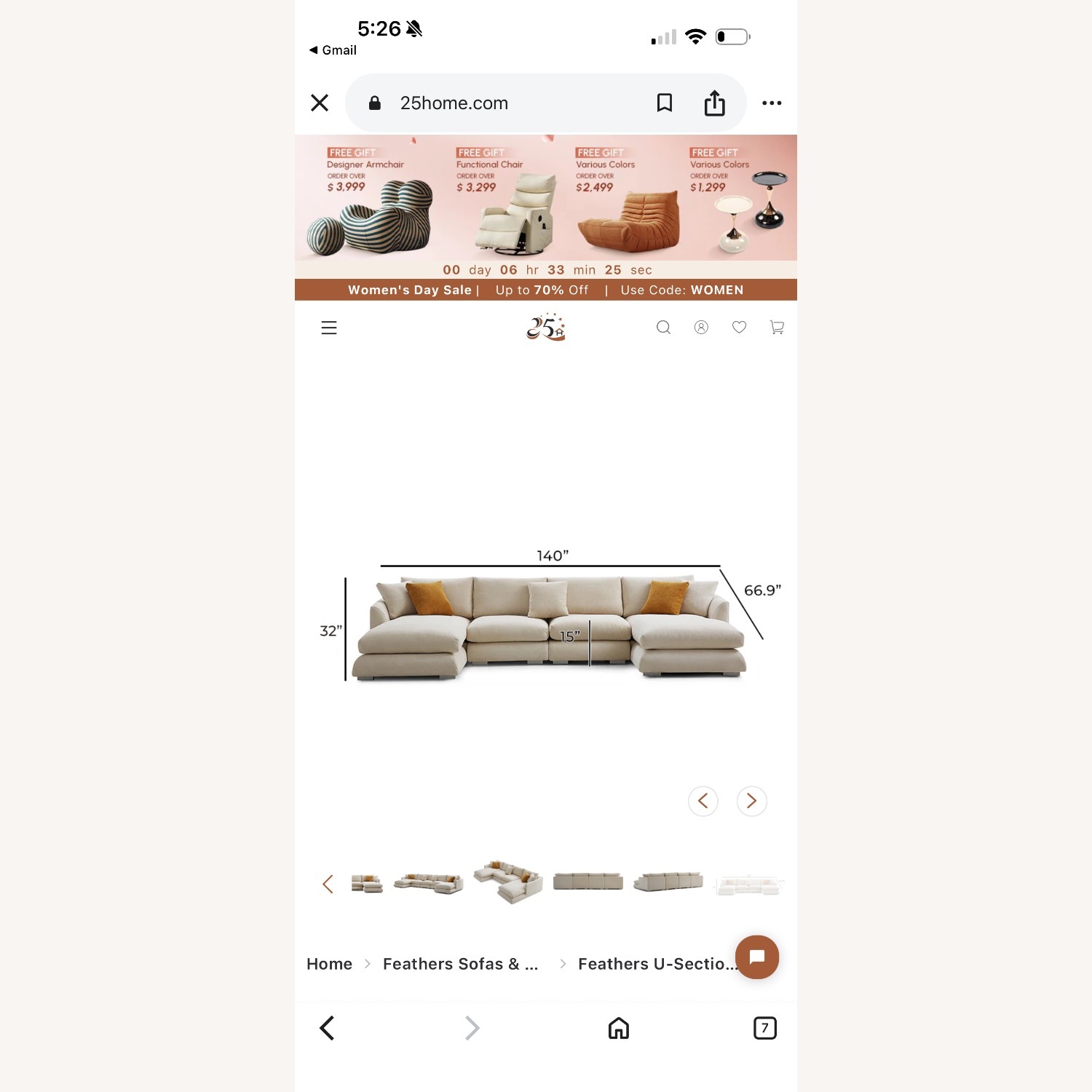 Aalto Double Chaise Sectional - image-1