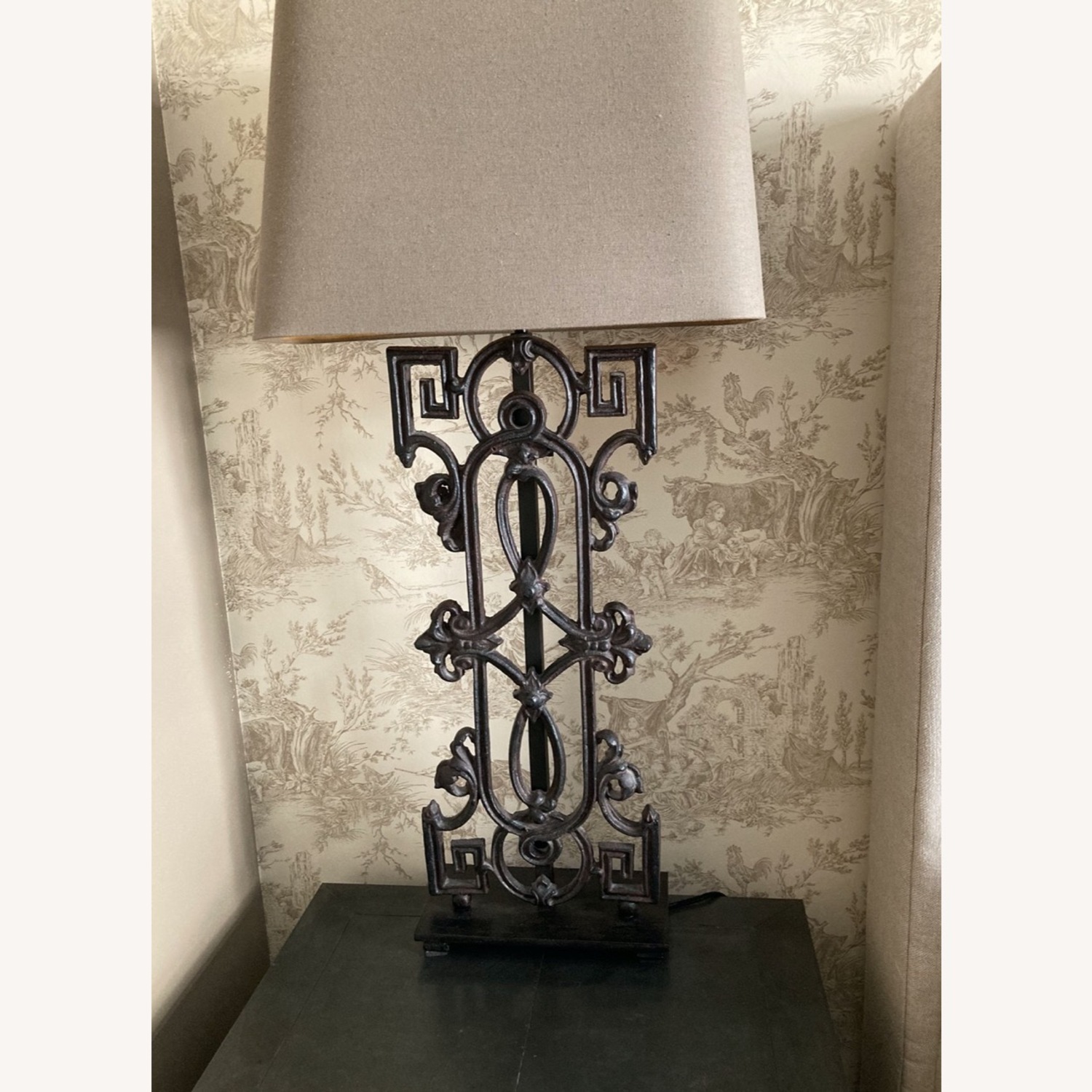 Restoration Hardware Greek Key Baluster Table Lamp - image-1