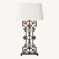 Restoration Hardware Greek Key Baluster Table Lamp